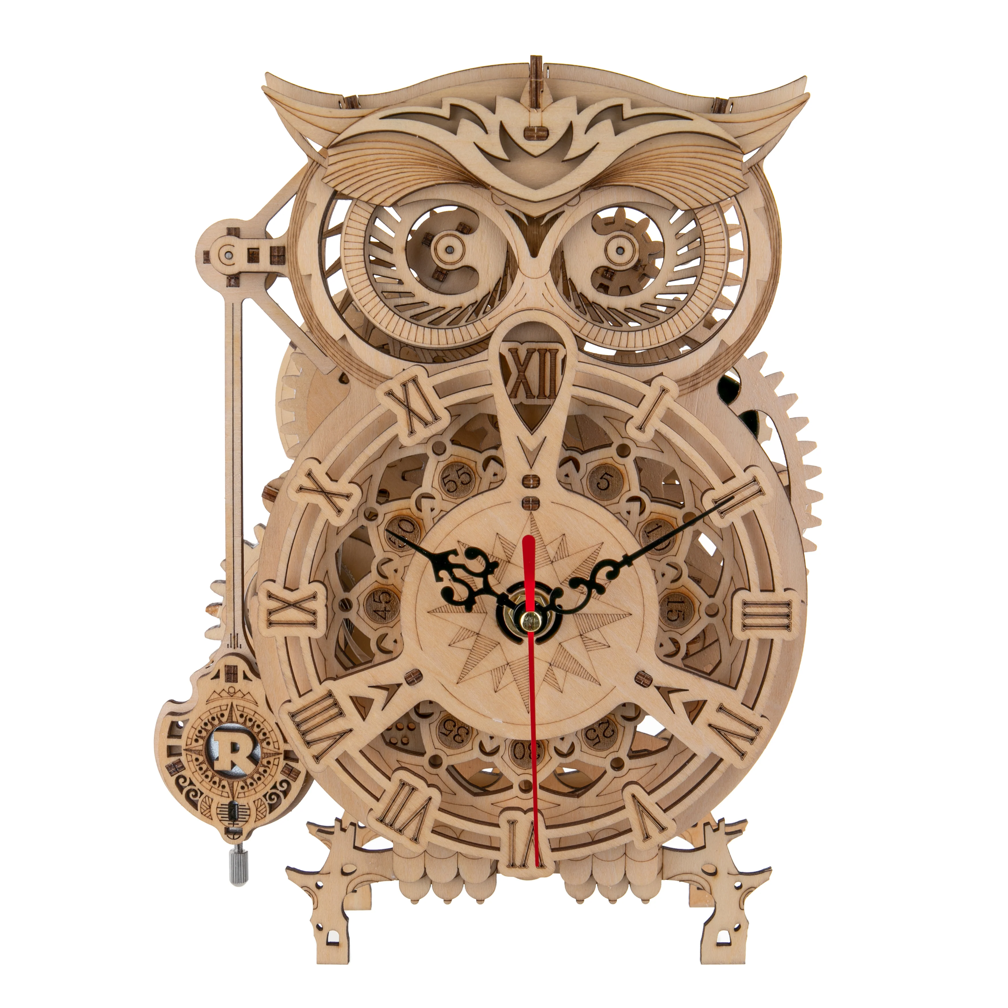 3D WOOD OWL CLOCK ASSEMBLY KIT