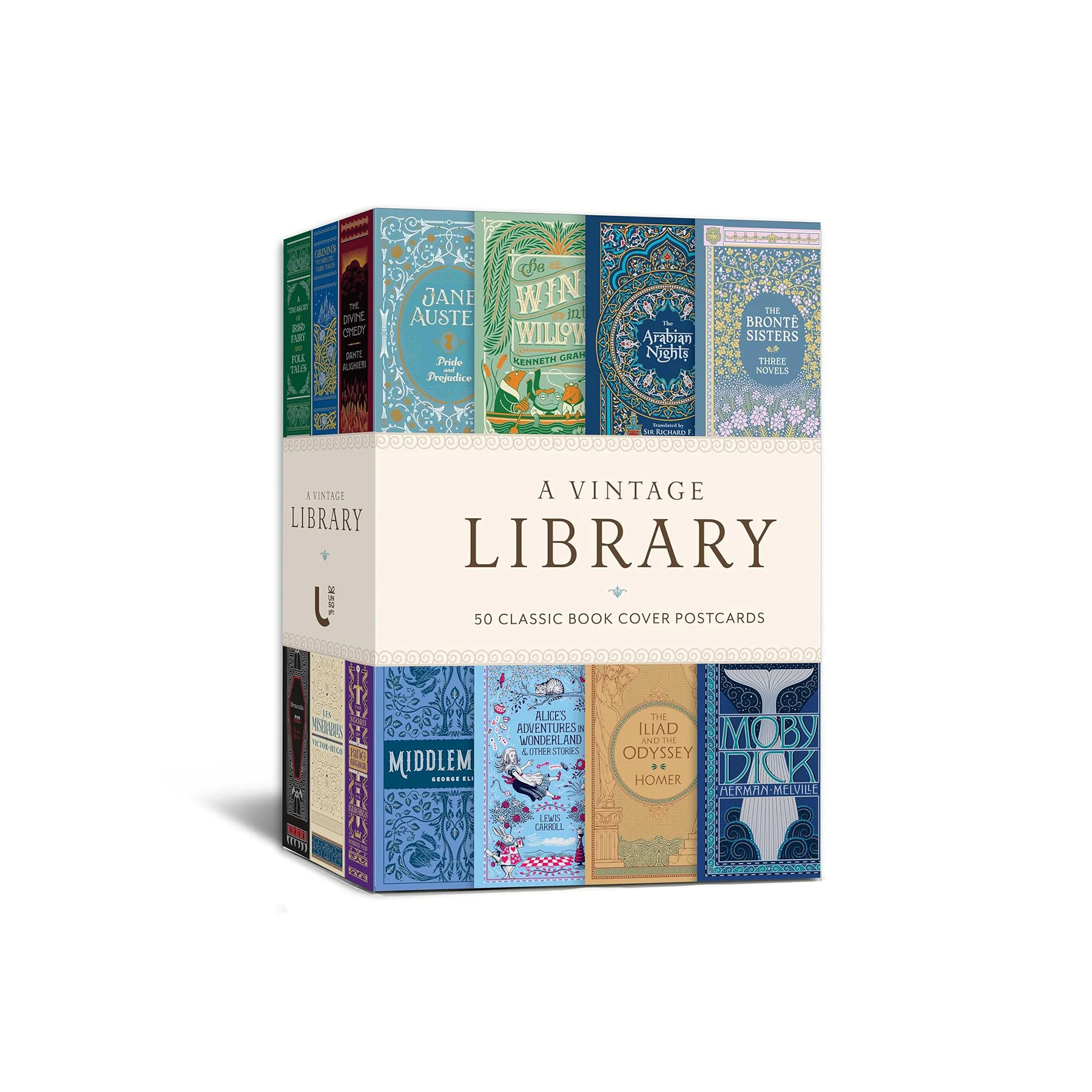 A VINTAGE LIBRARY: 50 CLASSIC BOOK COVER POSTCARDS