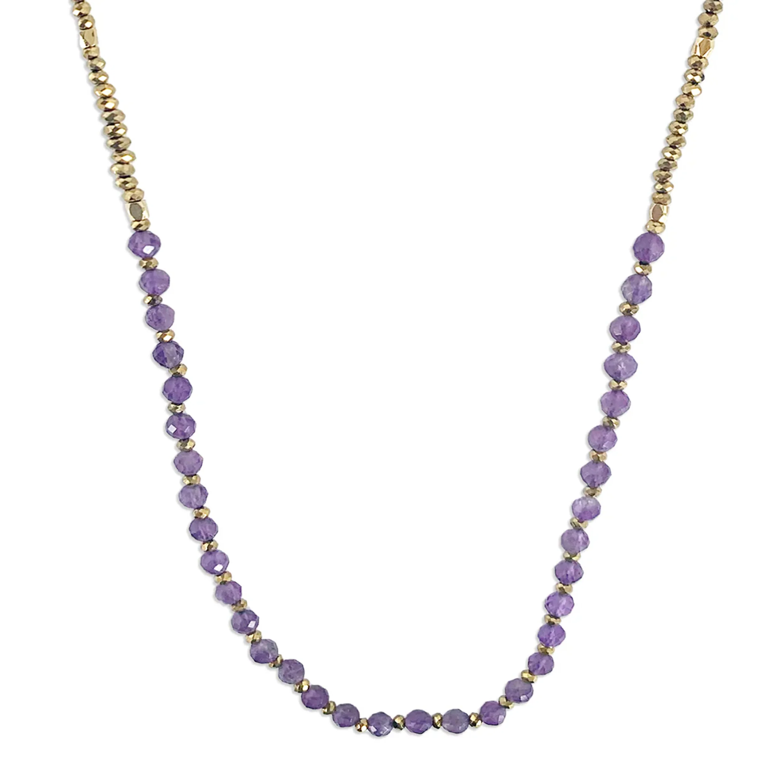 AMETHYST NECKLACE / TRIPLE WRAP BRACELET - Image 4