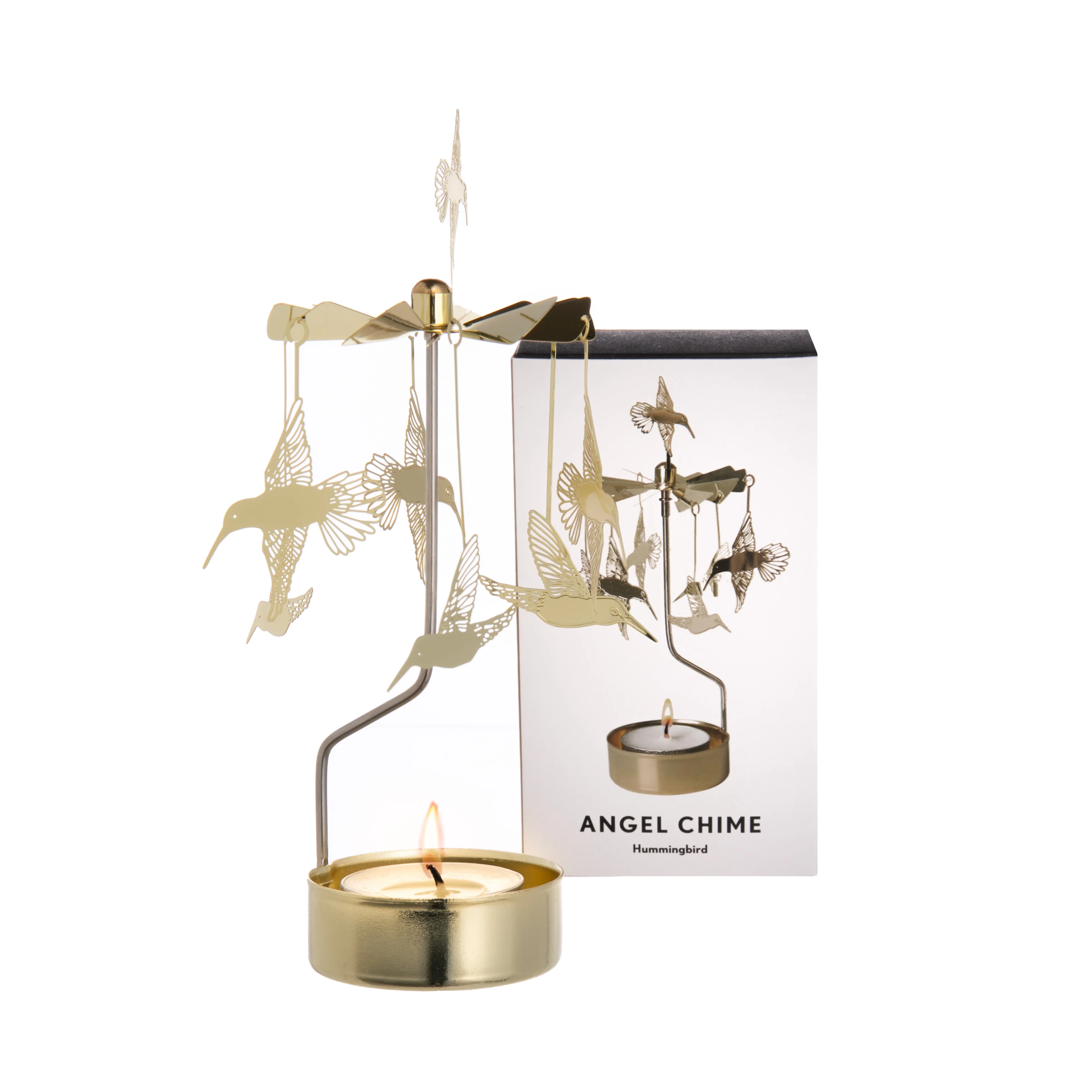 ANGEL CHIME HUMMINGBIRD CANDLE HOLDER - Image 2