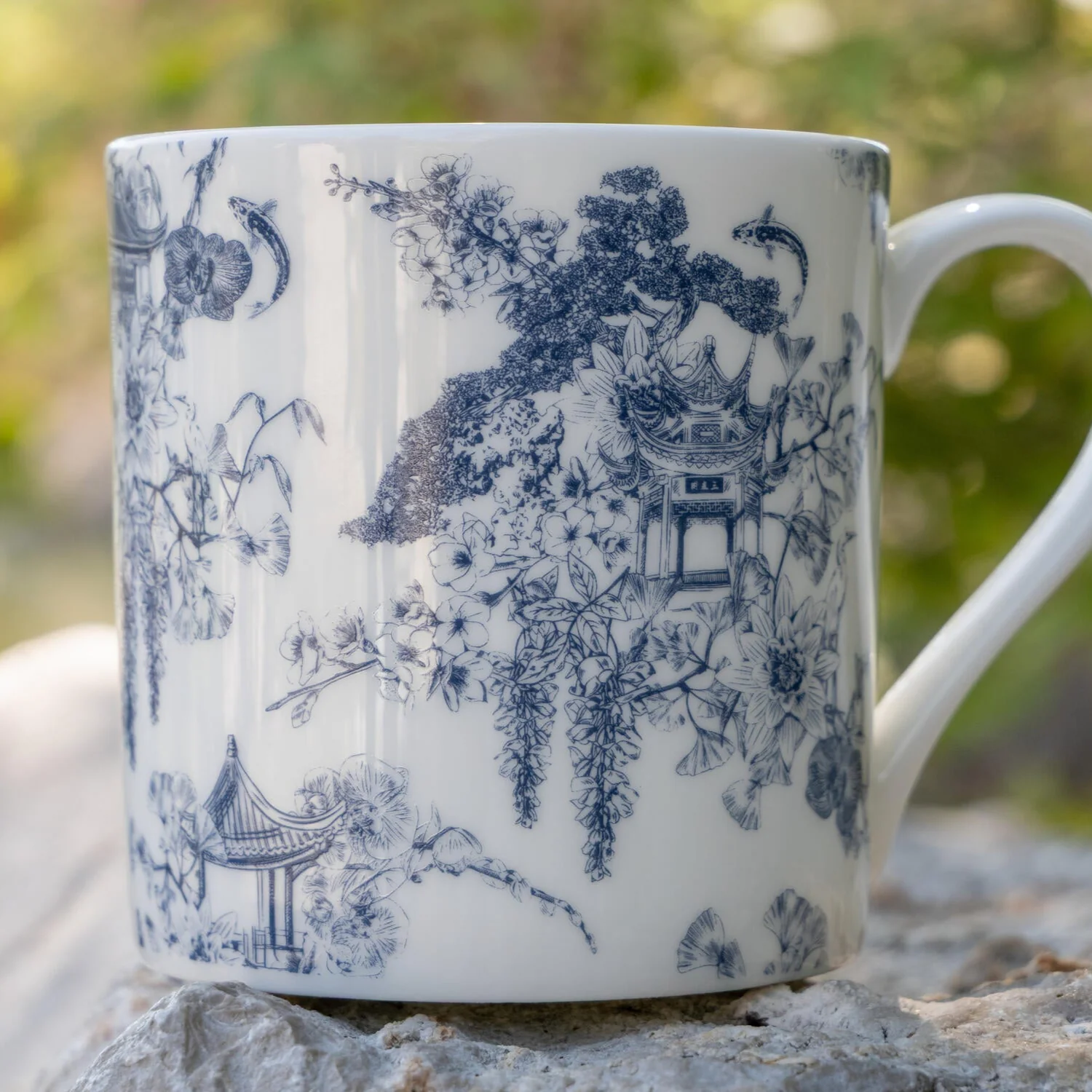 HUNTINGTON ASIAN GARDENS TOILE MUG - Image 2