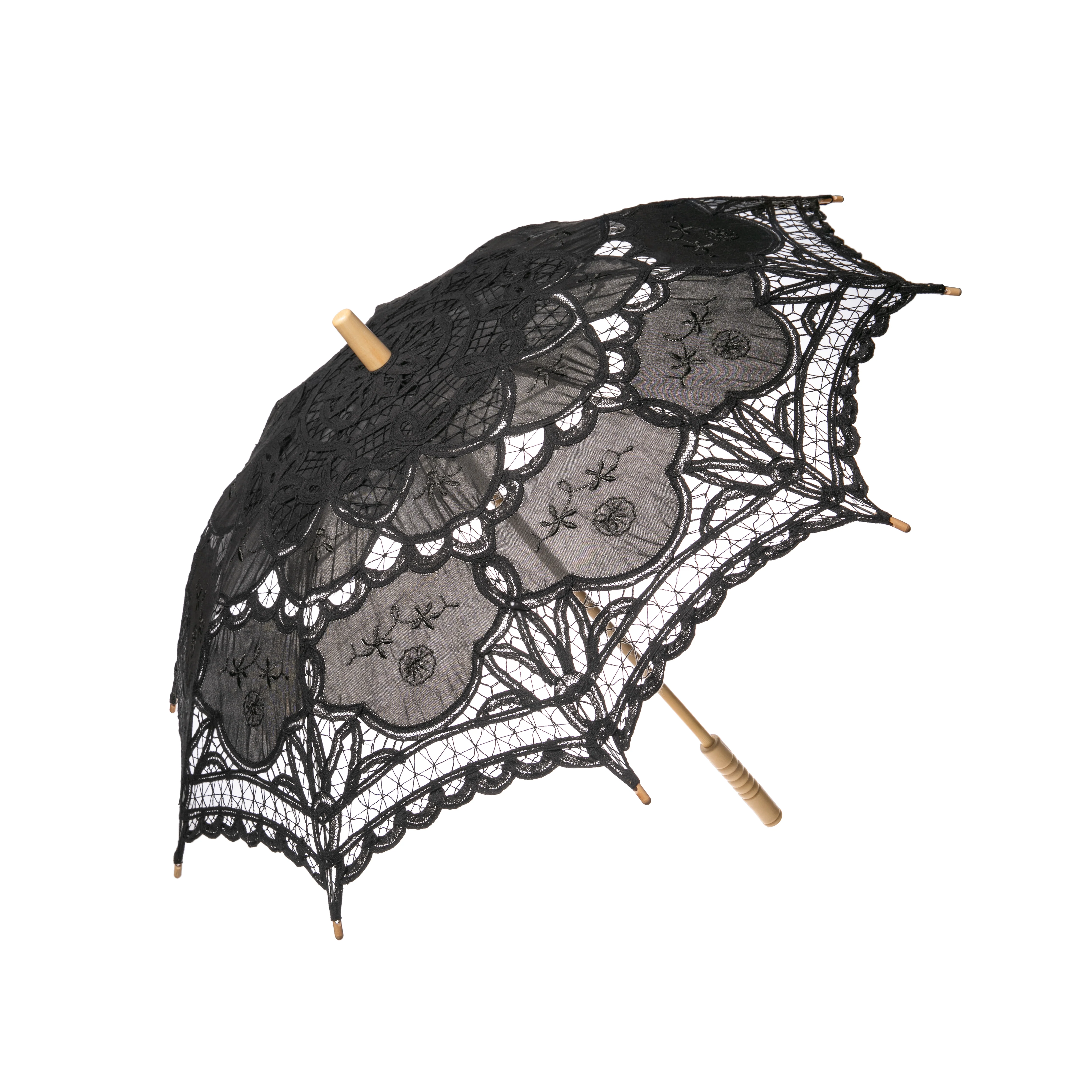 BLACK LACE PARASOL