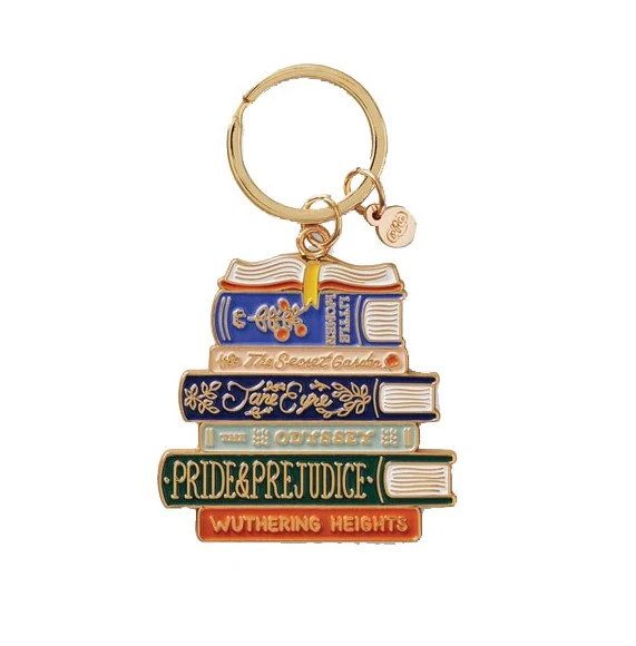 BOOK CLUB ENAMEL KEY CHAIN