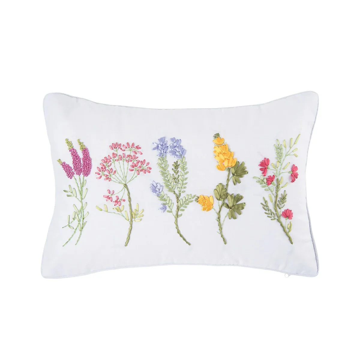 BOTANICAL RIBBON FLORAL PILLOW - Image 2