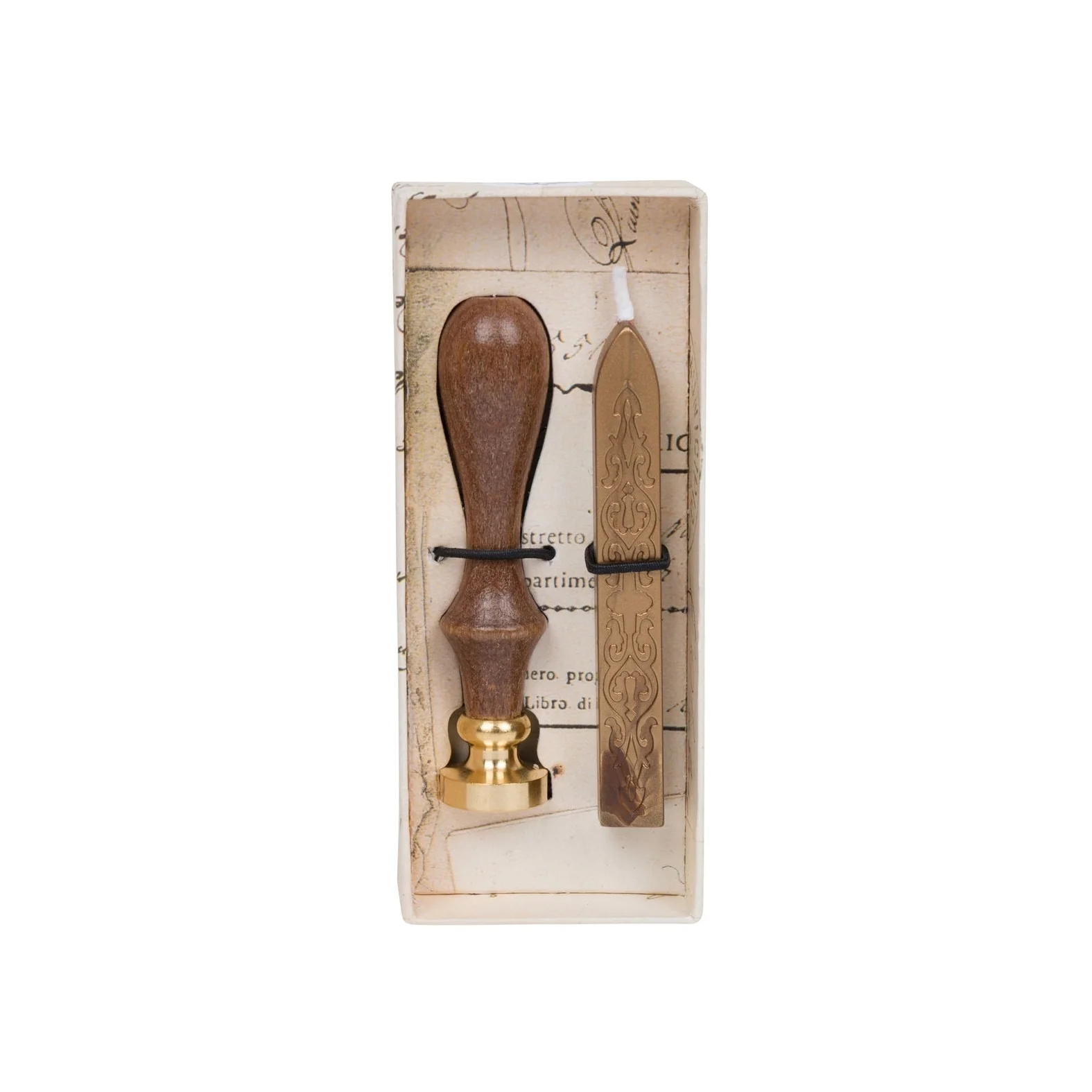 BRASS SEAL AND WAX SET