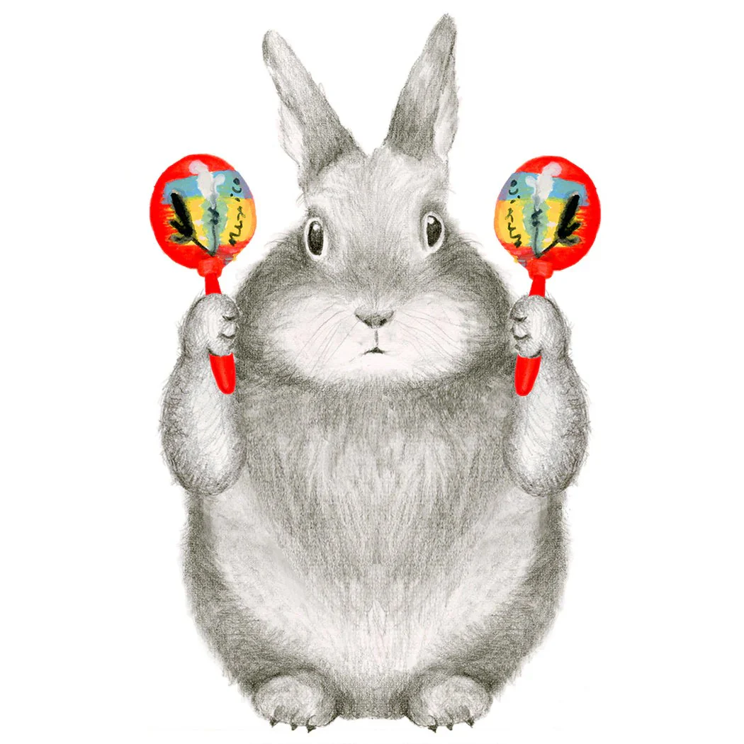 BUNNY WITH MARACAS FELIZ CUMPLEAÑOS CARD - Image 2