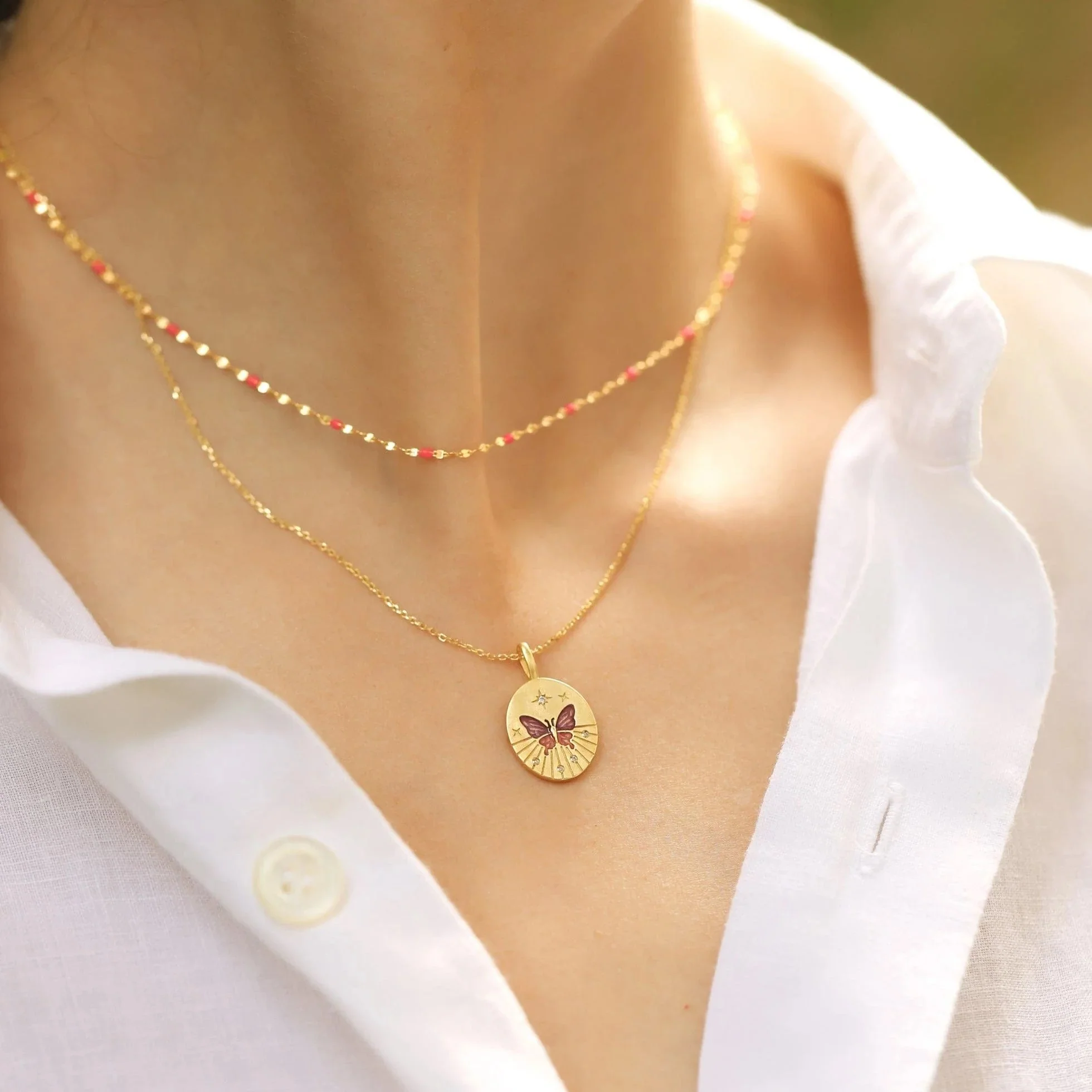 BUTTERFLY PENDANT NECKLACE - Image 2