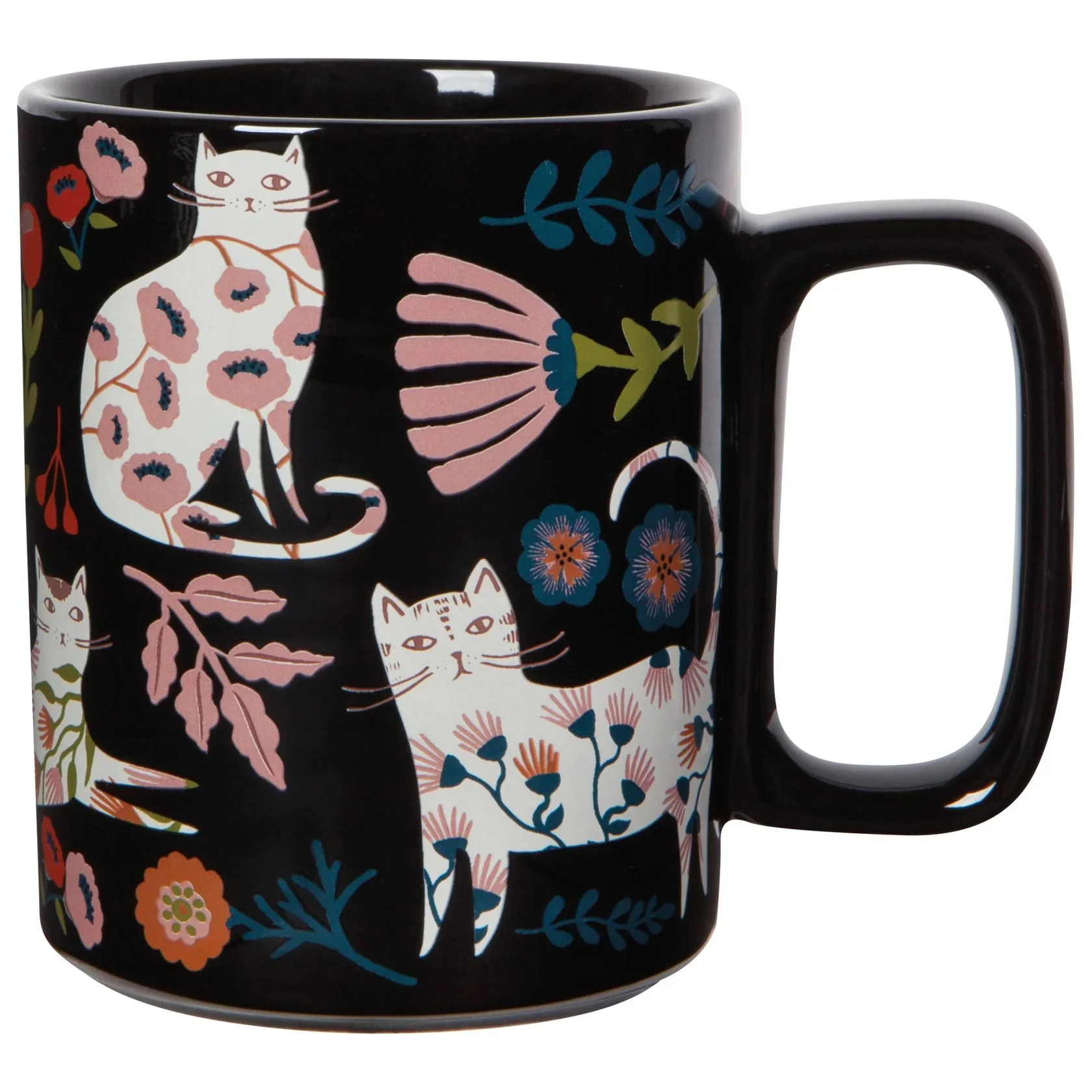 CATS AND BLOOMS MUG