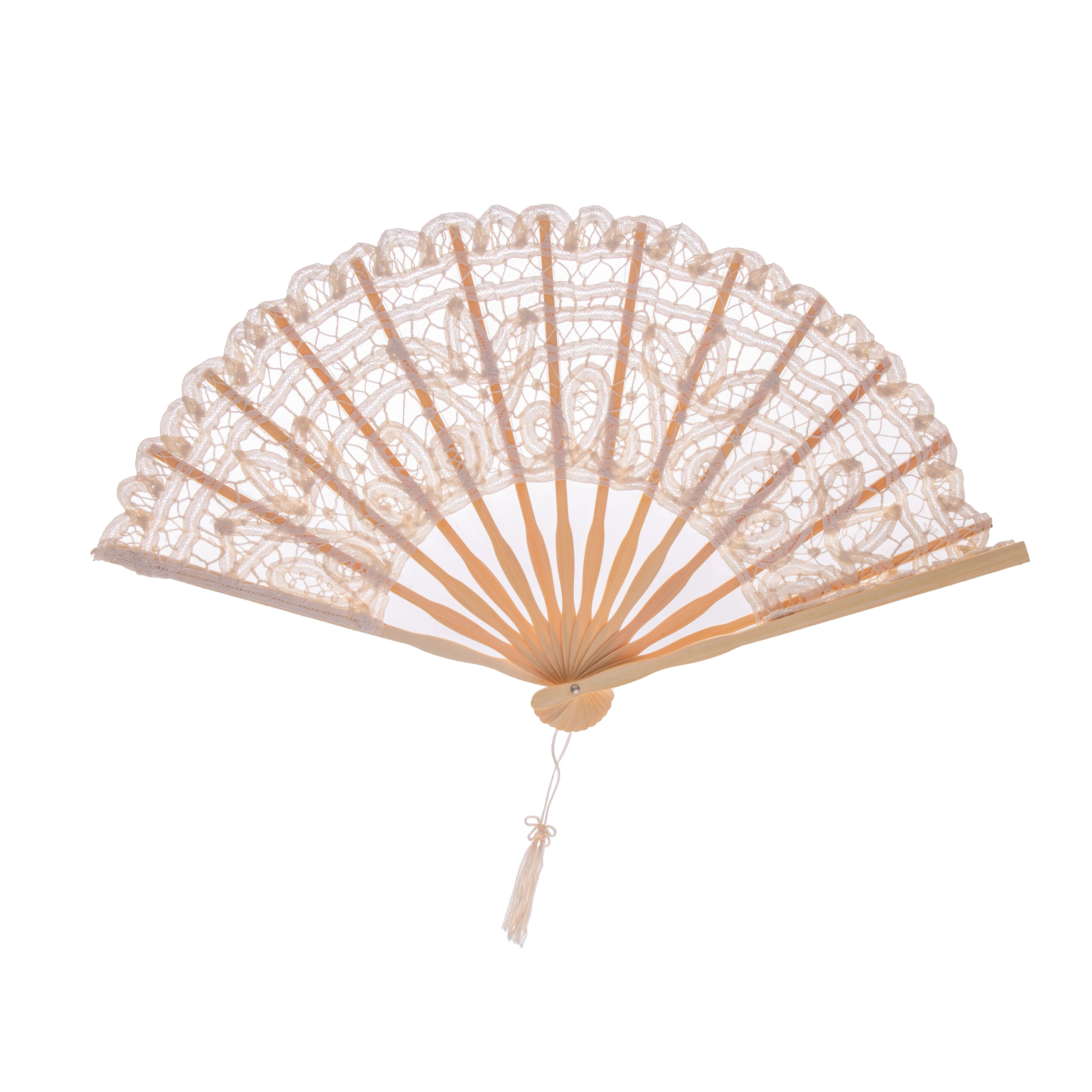 CHAMPAGNE LACE FAN