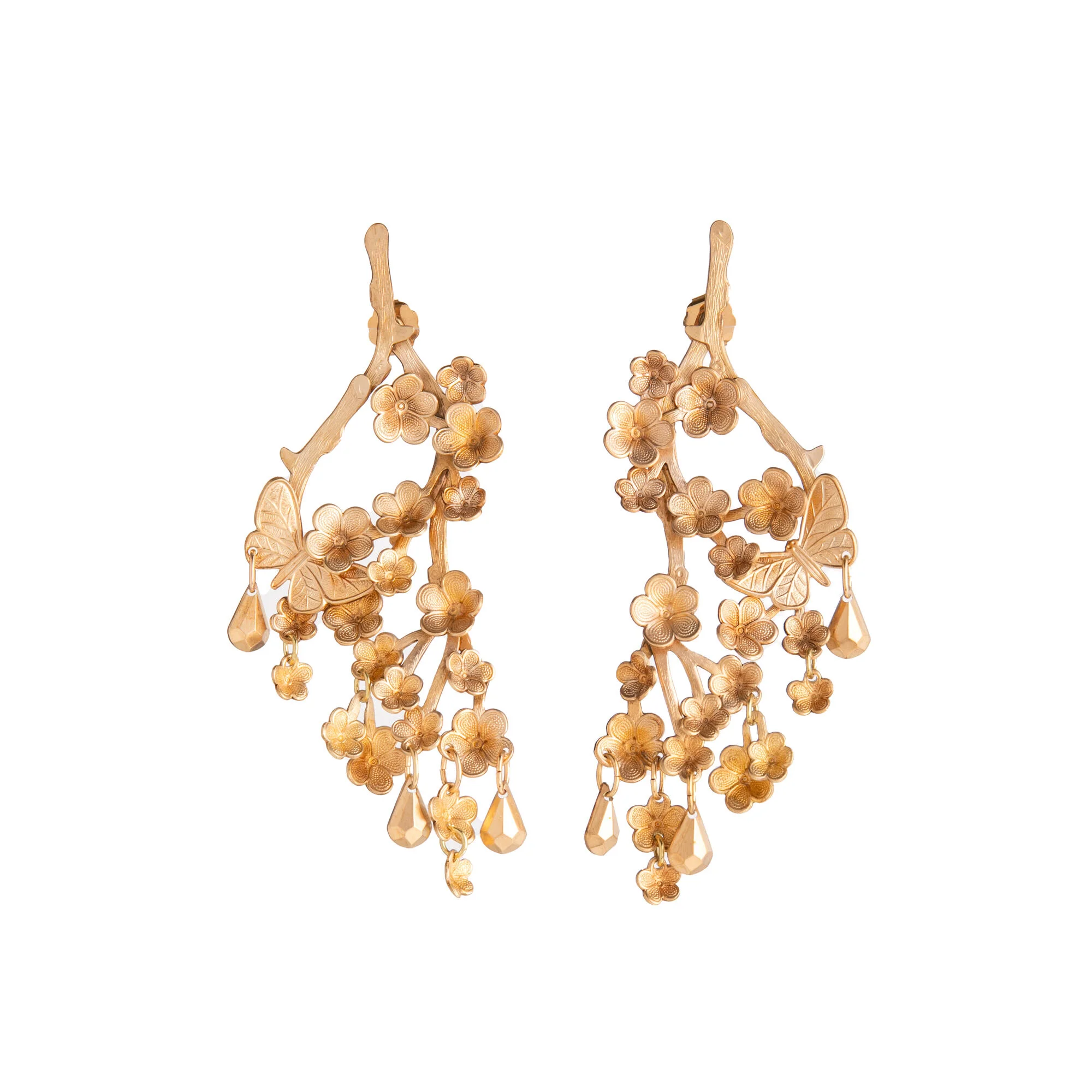 CHERRY BLOSSOM & BUTTERFLY STATEMENT EARRINGS