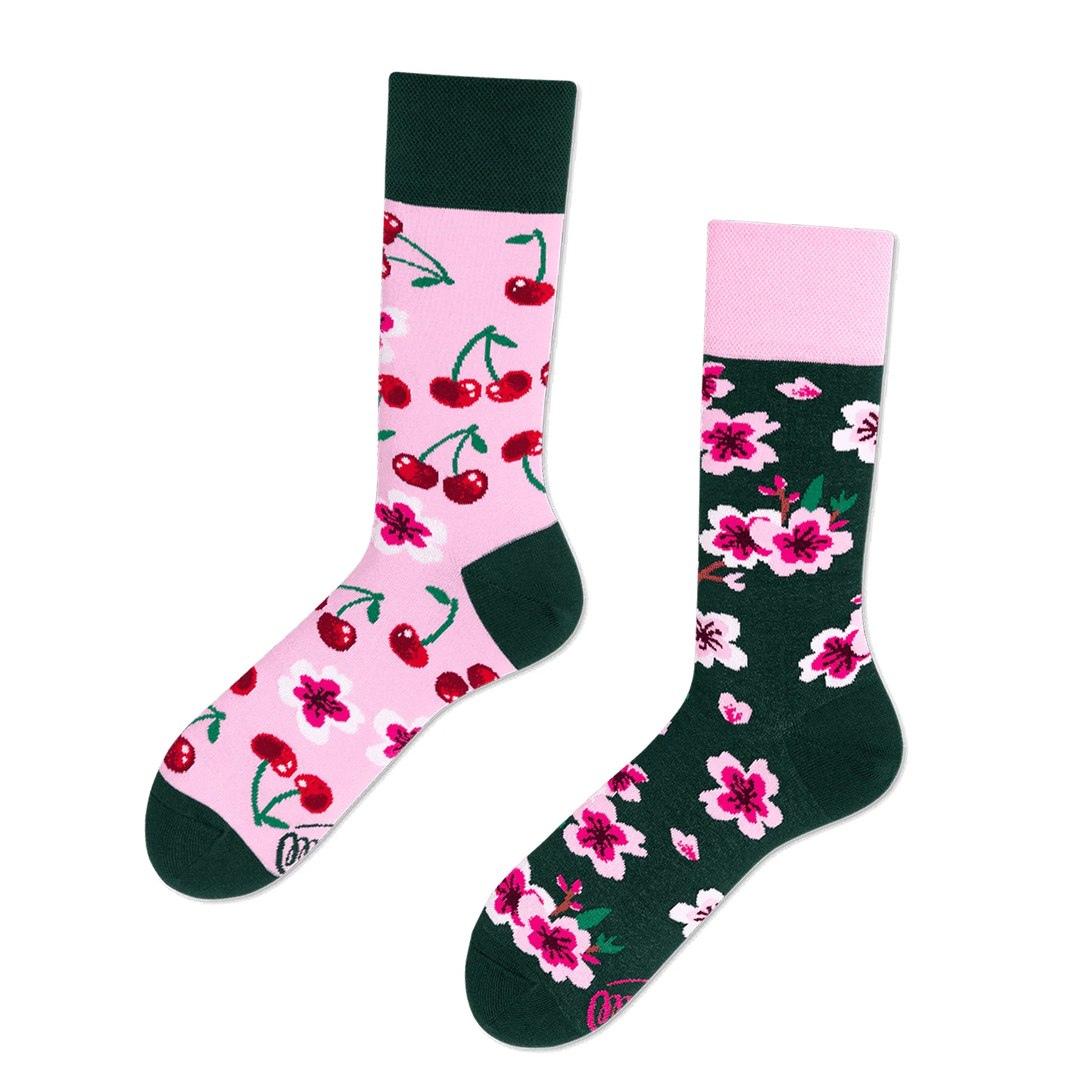 CHERRY BLOSSOM MIS-MATCHED SOCKS