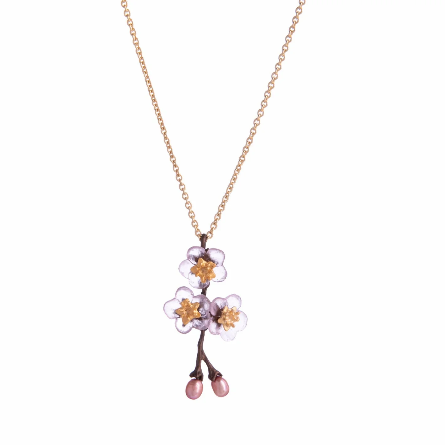 CHERRY BLOSSOM PENDANT - PEARL DROP