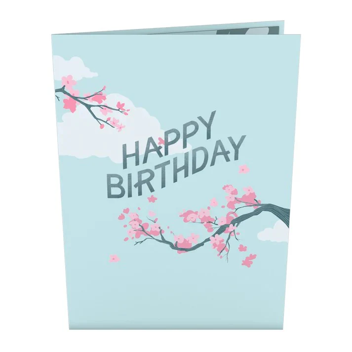 CHERRY BLOSSOM POP-UP BIRTHDAY CARD - Image 3