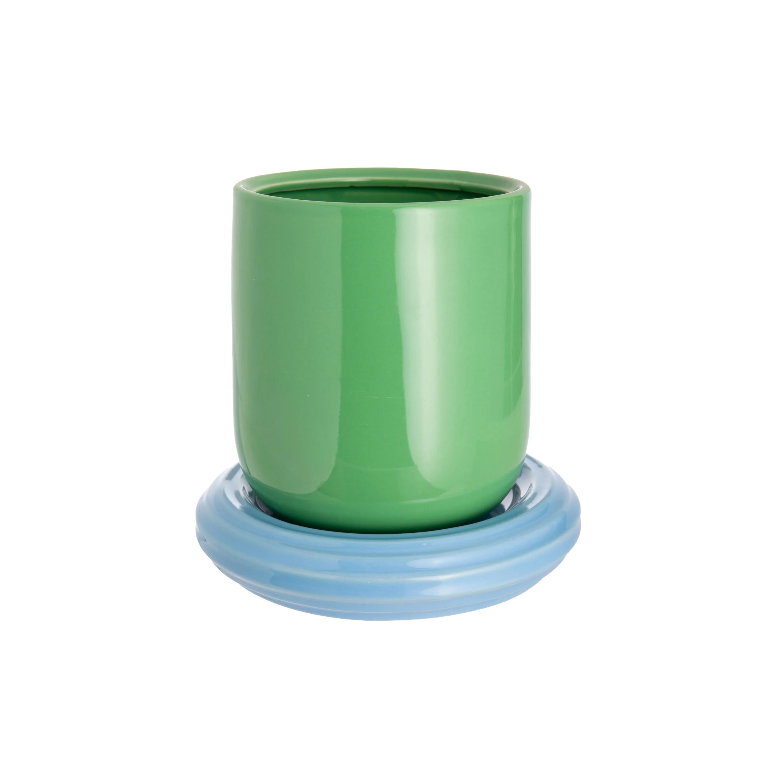 CHURROS TWO-COLOR PLANTER & SAUCER