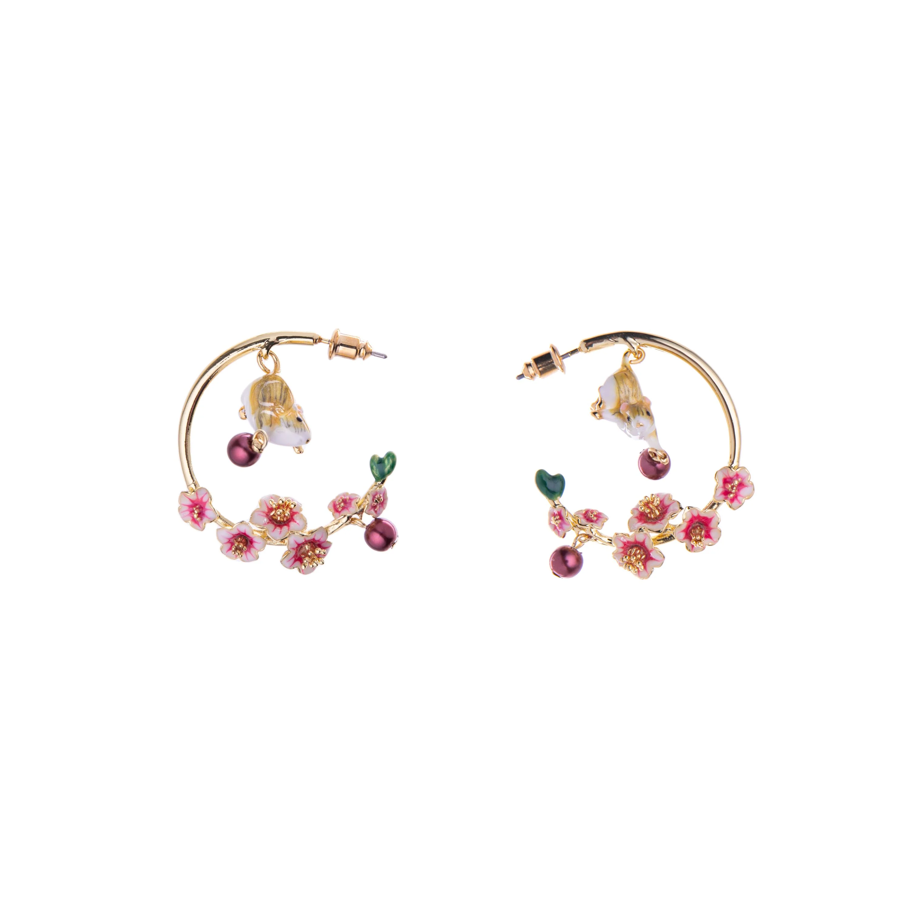 CONKER MOUSE HOOP EARRINGS