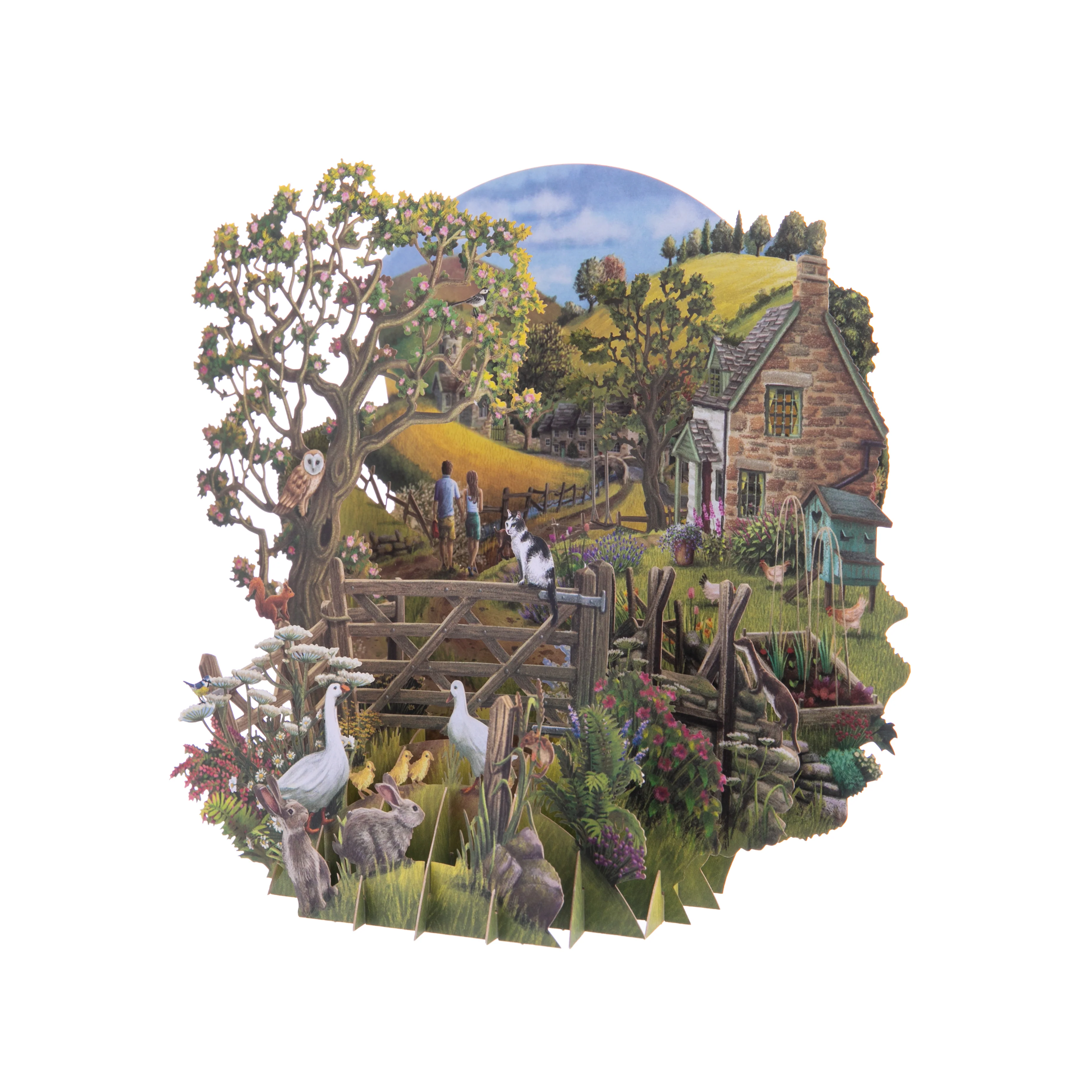 COUNTRY 3D NOTECARD