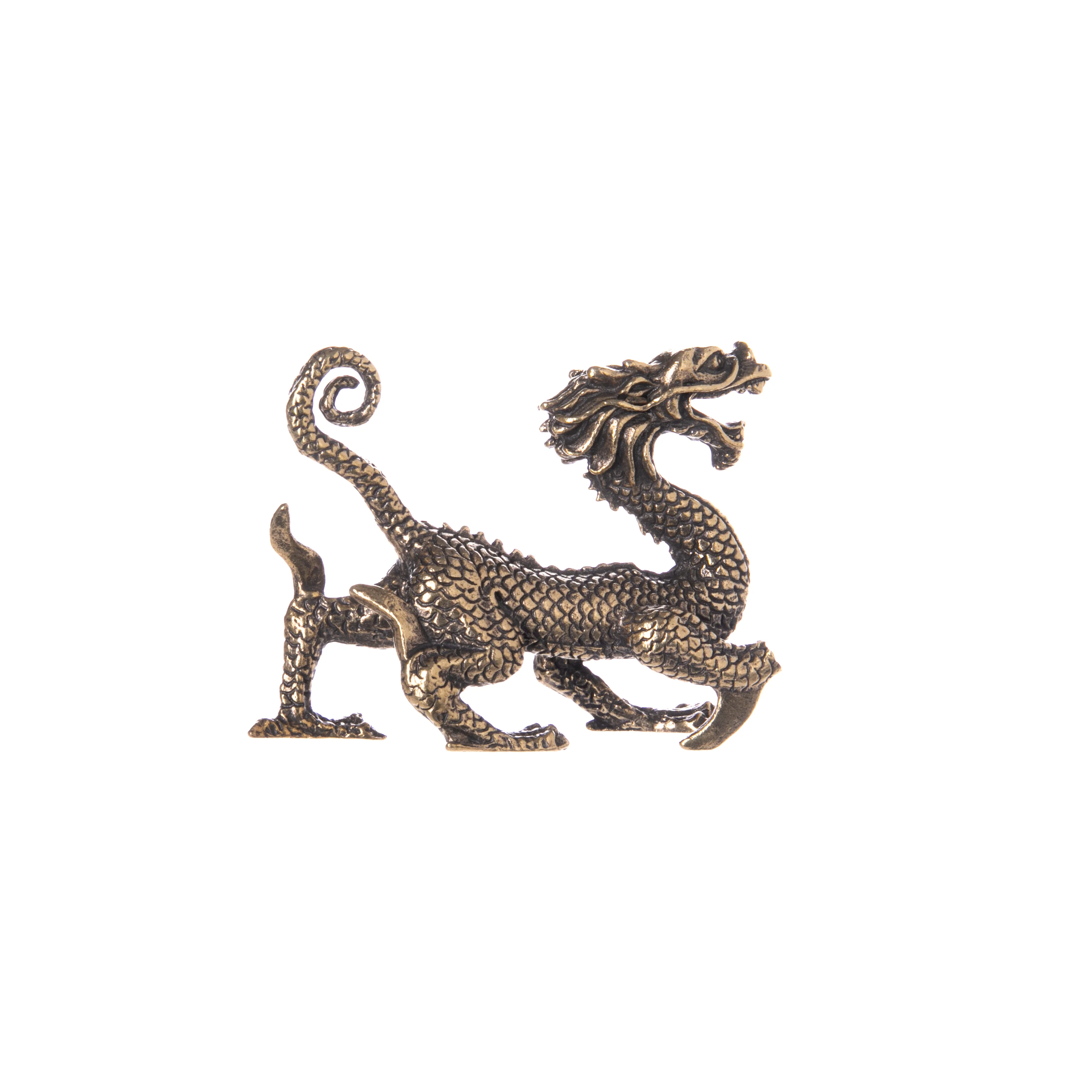 DRAGON TALISMAN BRASS FIGURINE