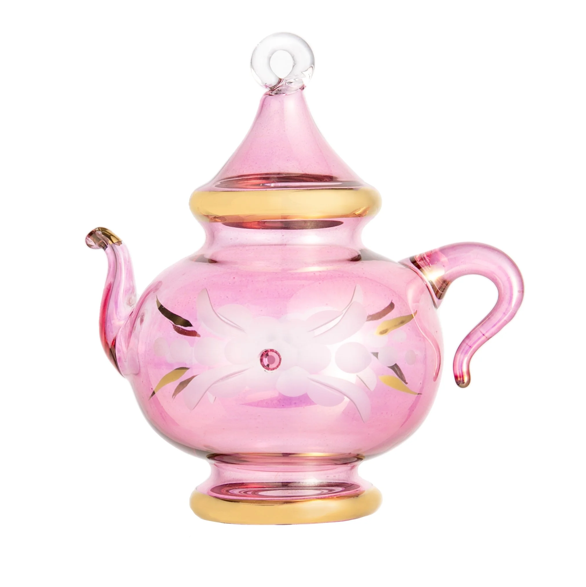 EGYPTIAN GLASS TEAPOT ORNAMENT