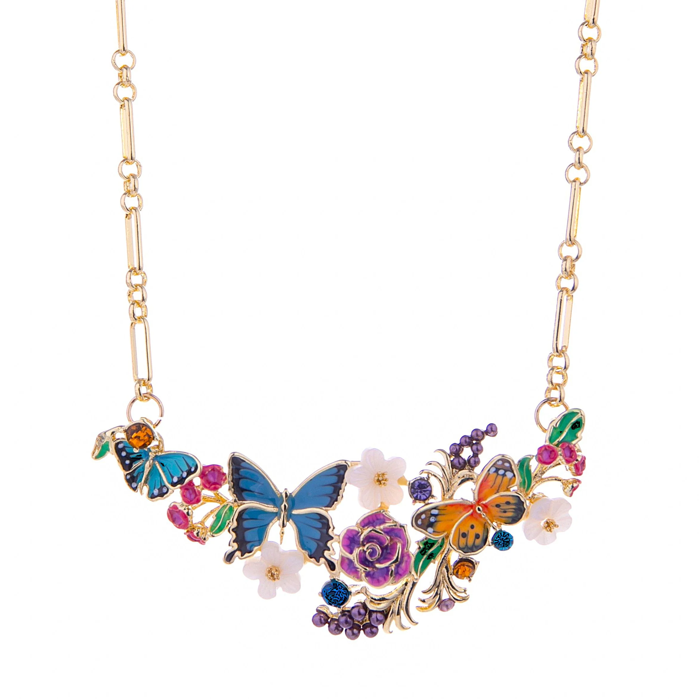 ENAMEL BUTTERFLY NECKLACE