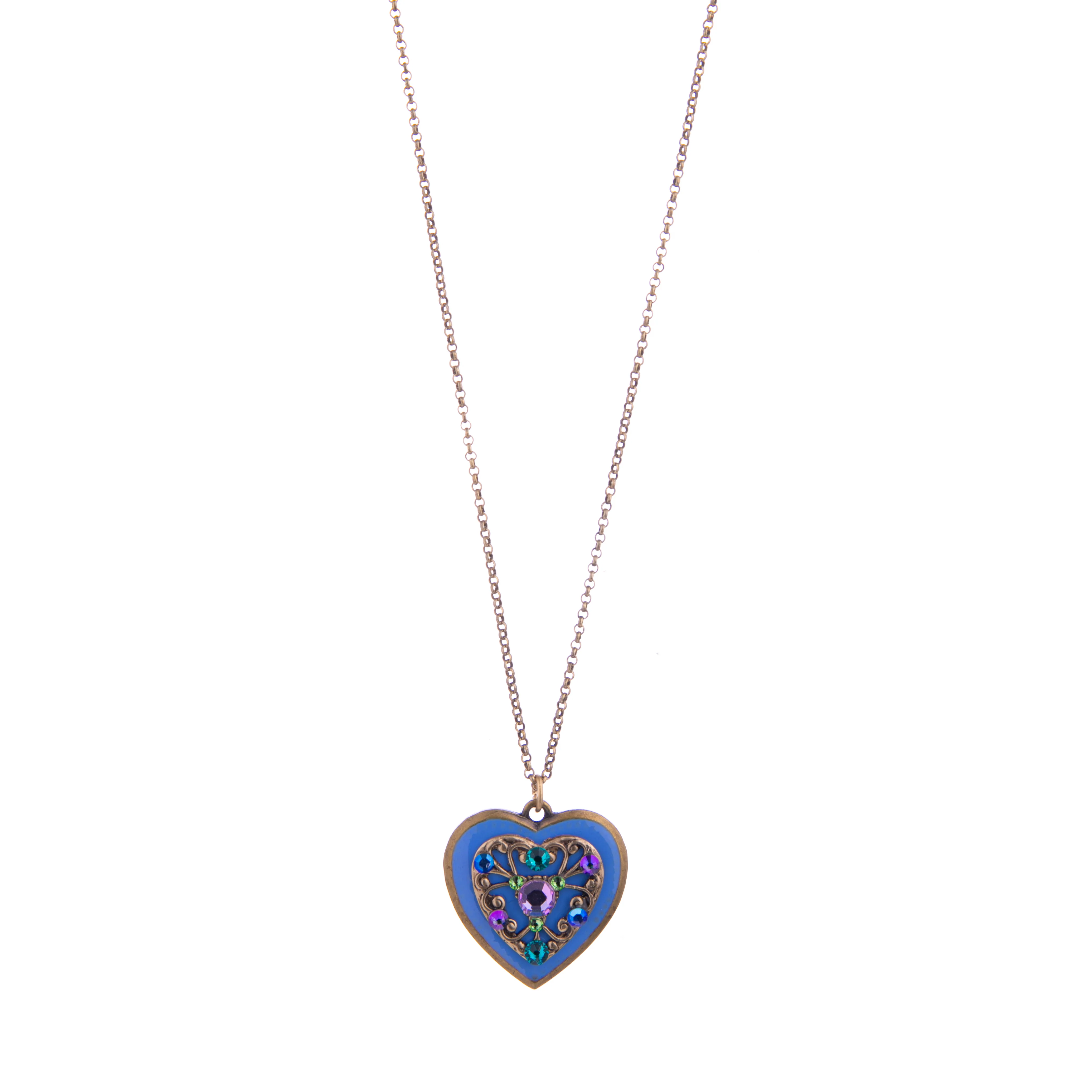 ENAMEL FILAGREE HEART NECKLACE - Image 2