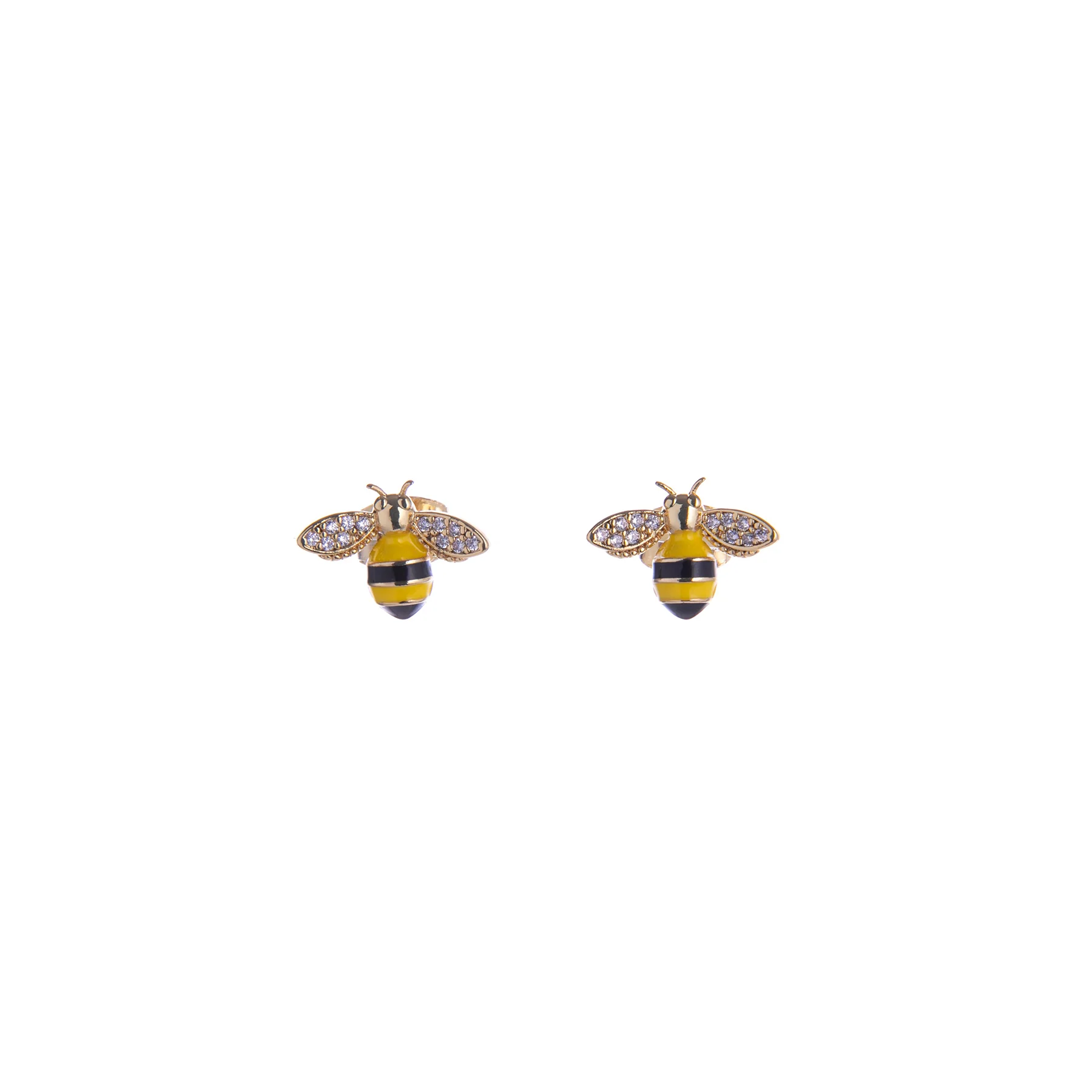 GILDED BEE STUD EARRINGS