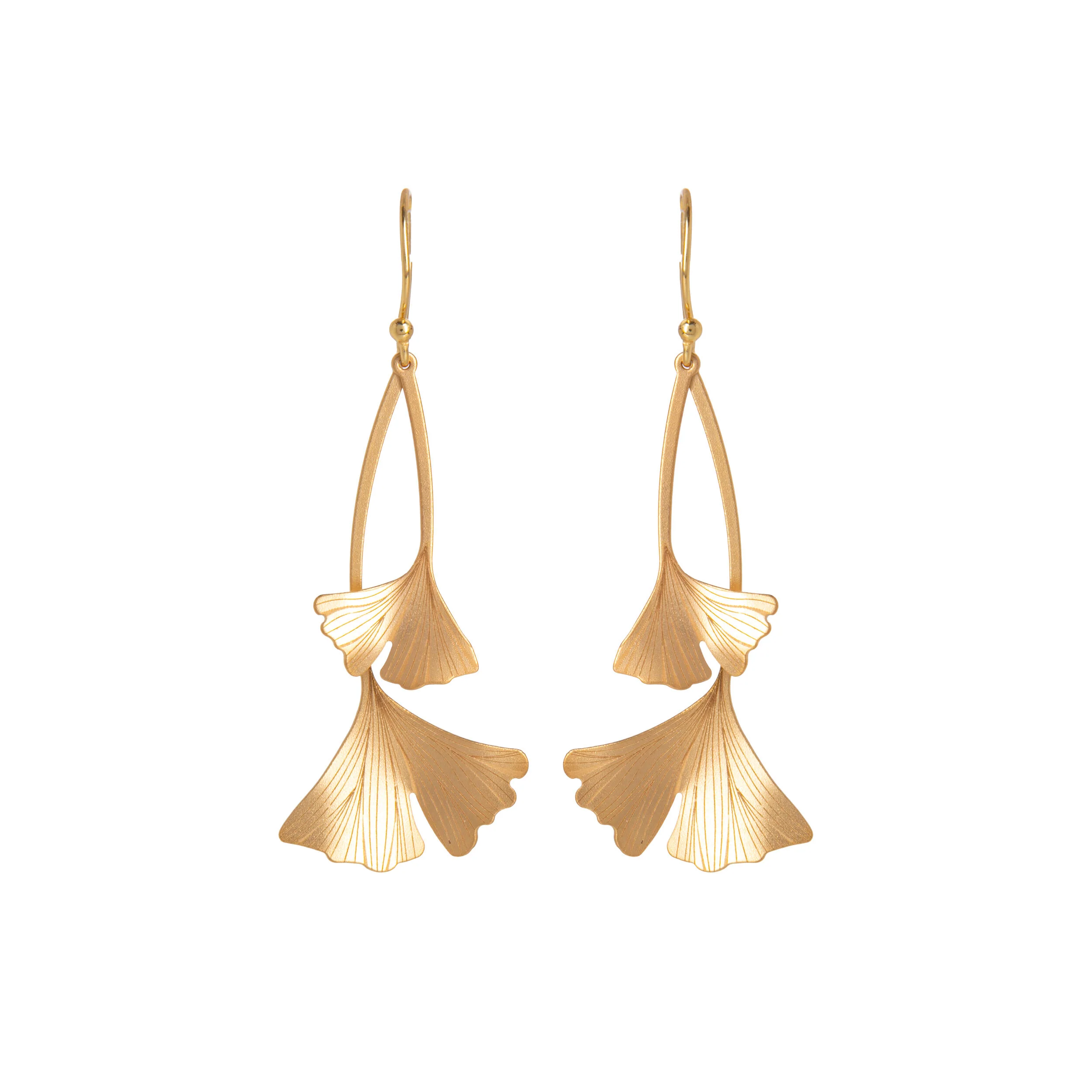 GINKGO DOUBLE DROP EARRINGS