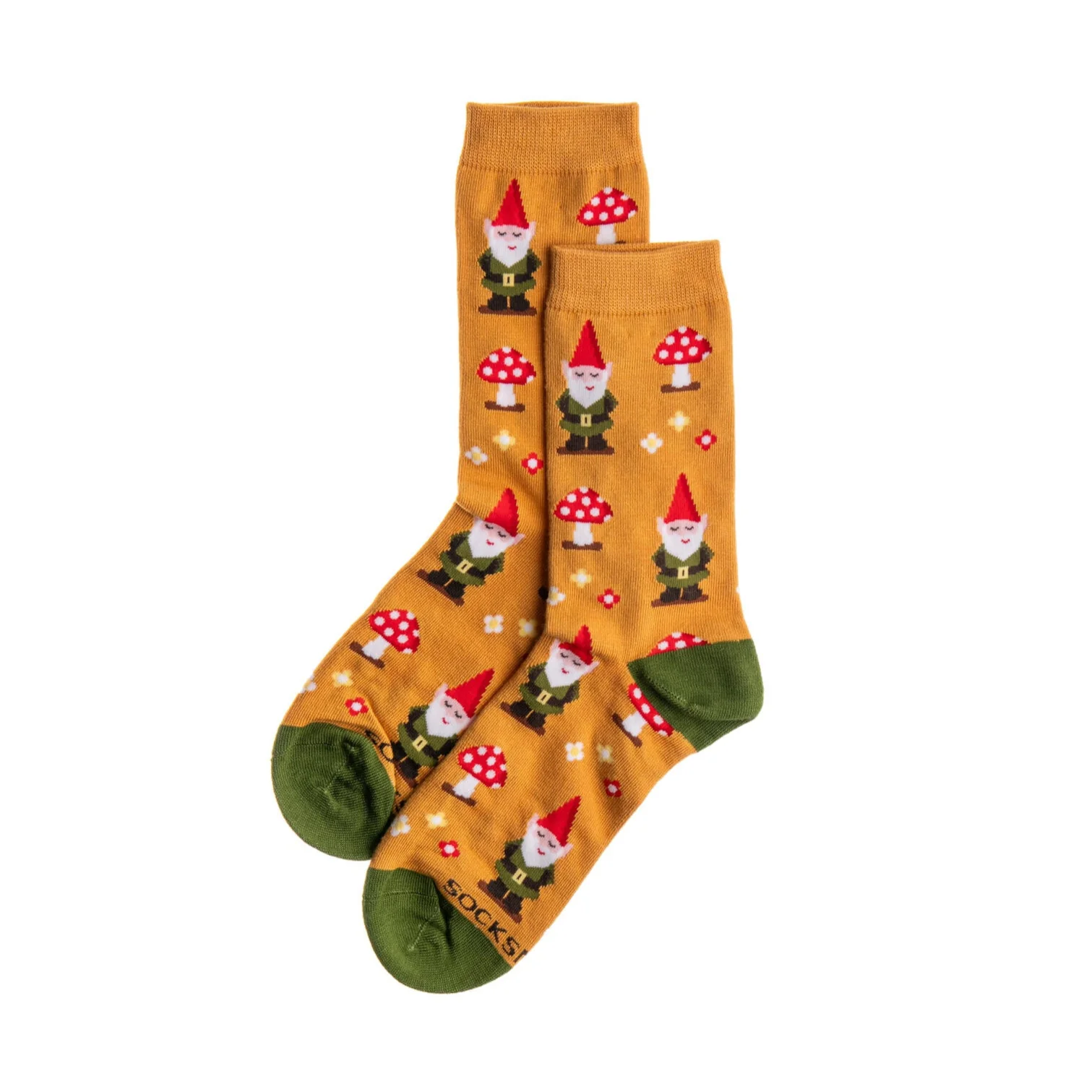 GNOME MORE MUSHROOM SOCKS GOLD