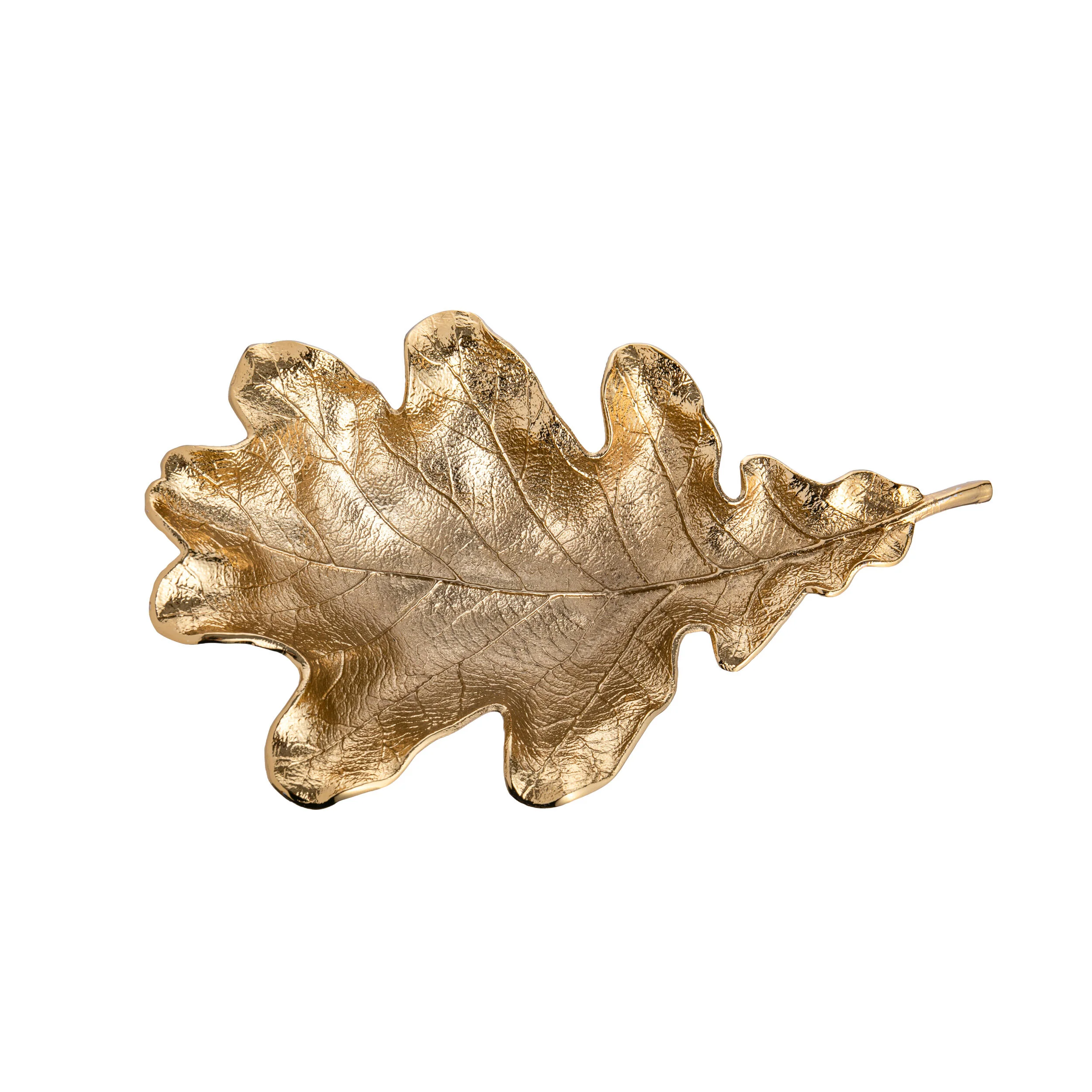 GOLDEN OAK LEAF DISH