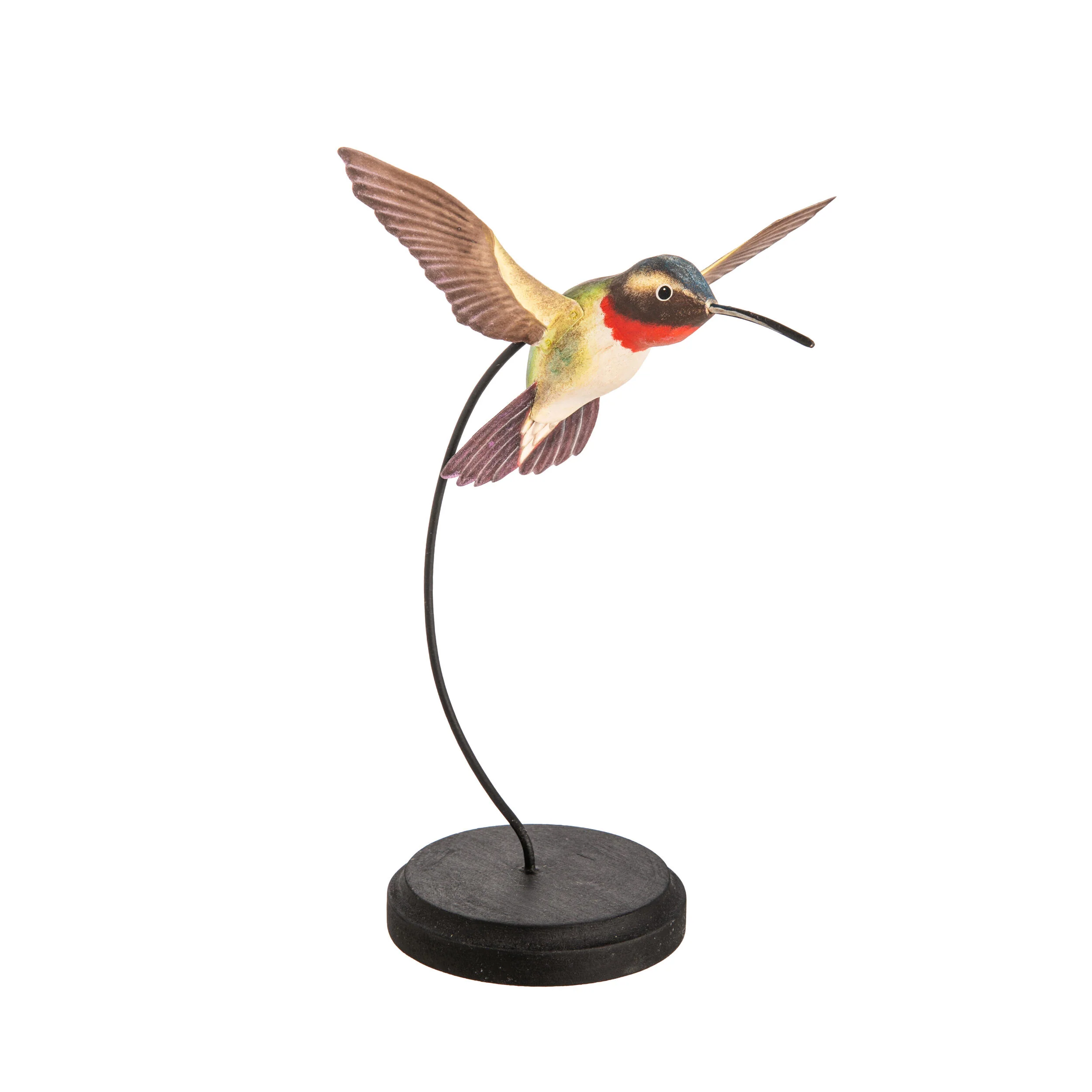 HANDPAINTED HUMMINGBIRD ON STAND - Image 2