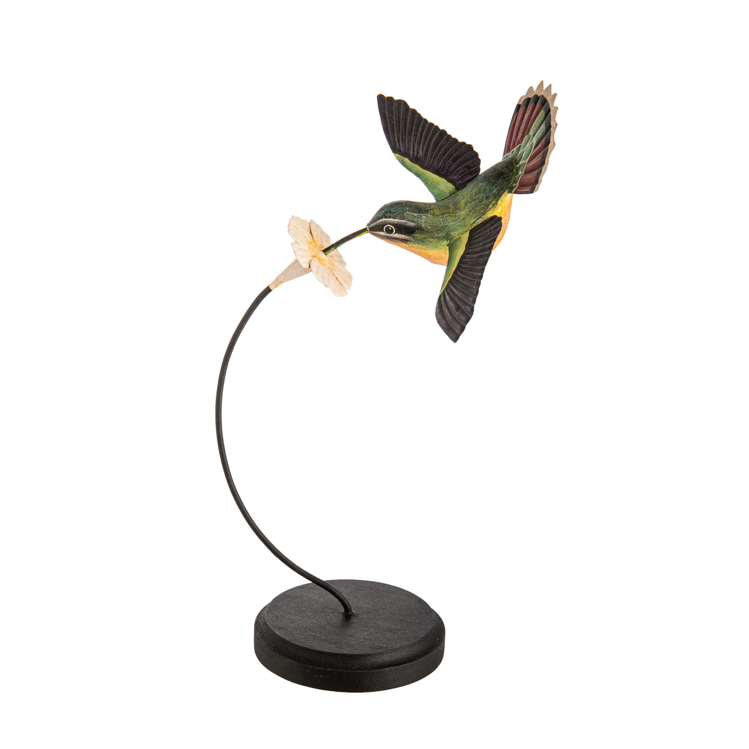 HANDPAINTED HUMMINGBIRD ON STAND - Image 3