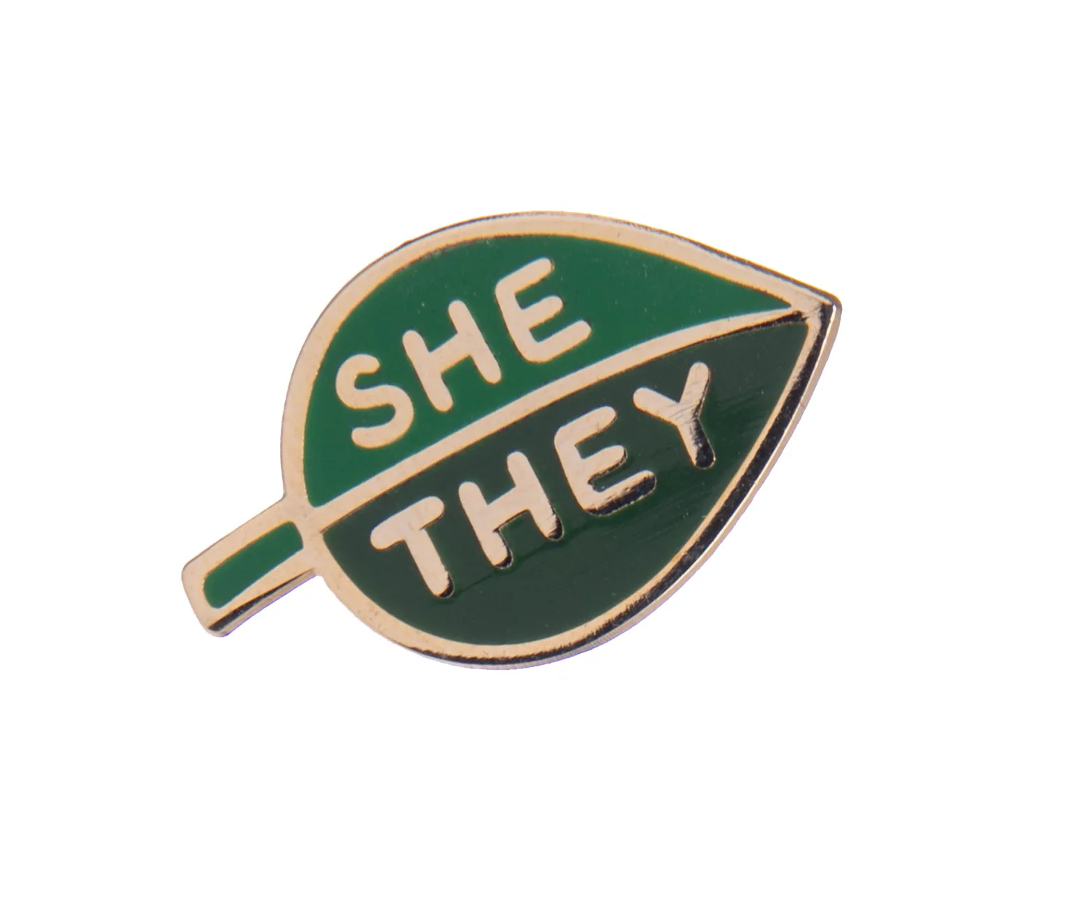 ENAMEL LEAF PRONOUN PIN - Image 5