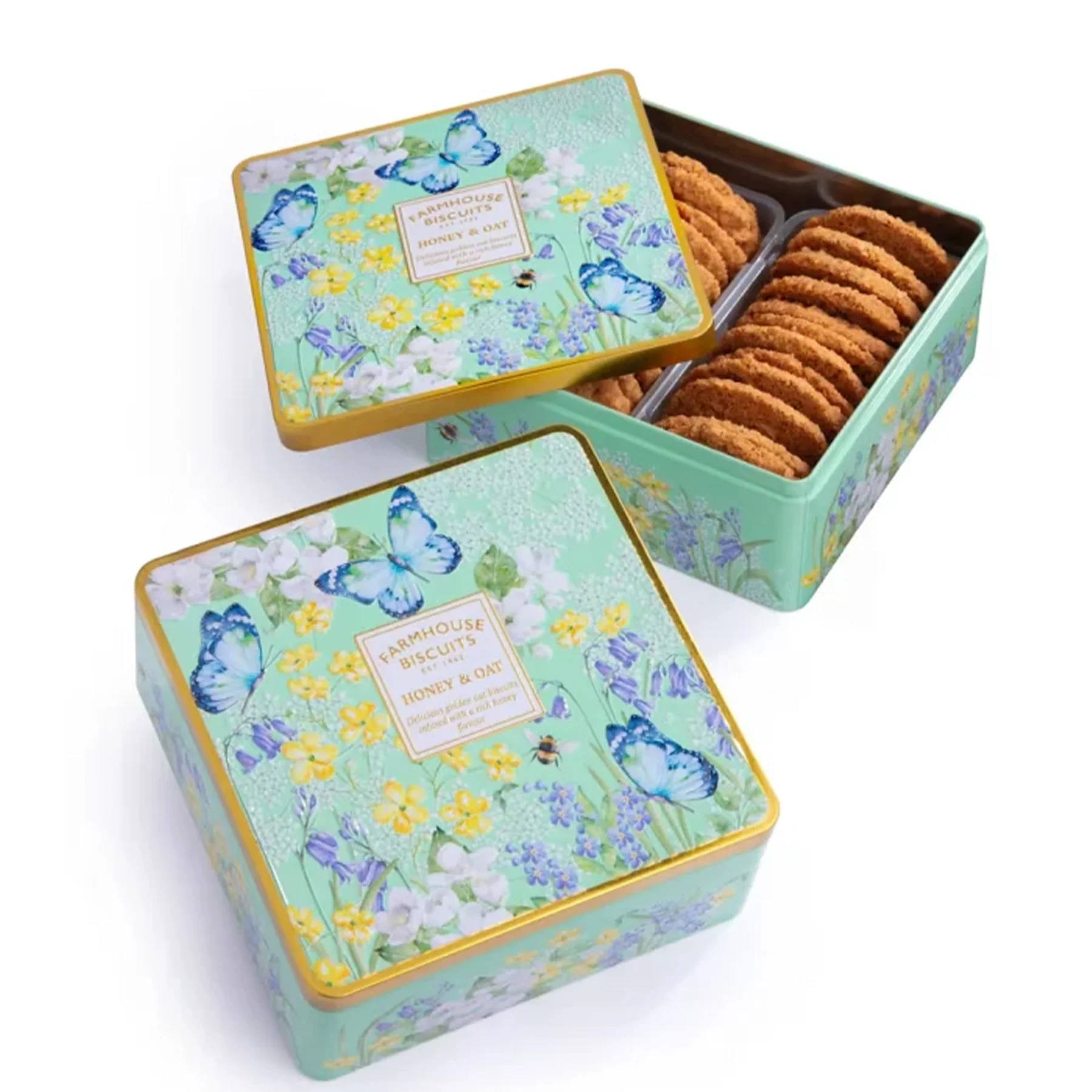 ENGLISH GARDEN HONEY AND OAT COOKIES TIN