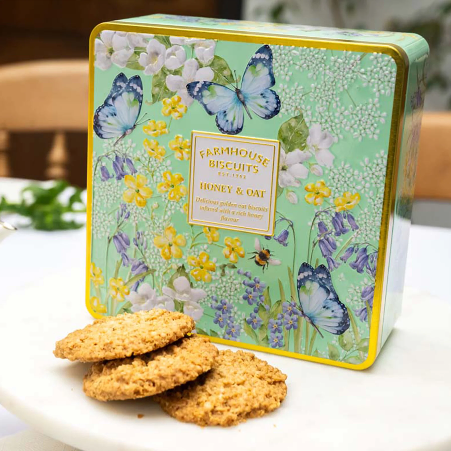 ENGLISH GARDEN HONEY AND OAT COOKIES TIN - Image 2