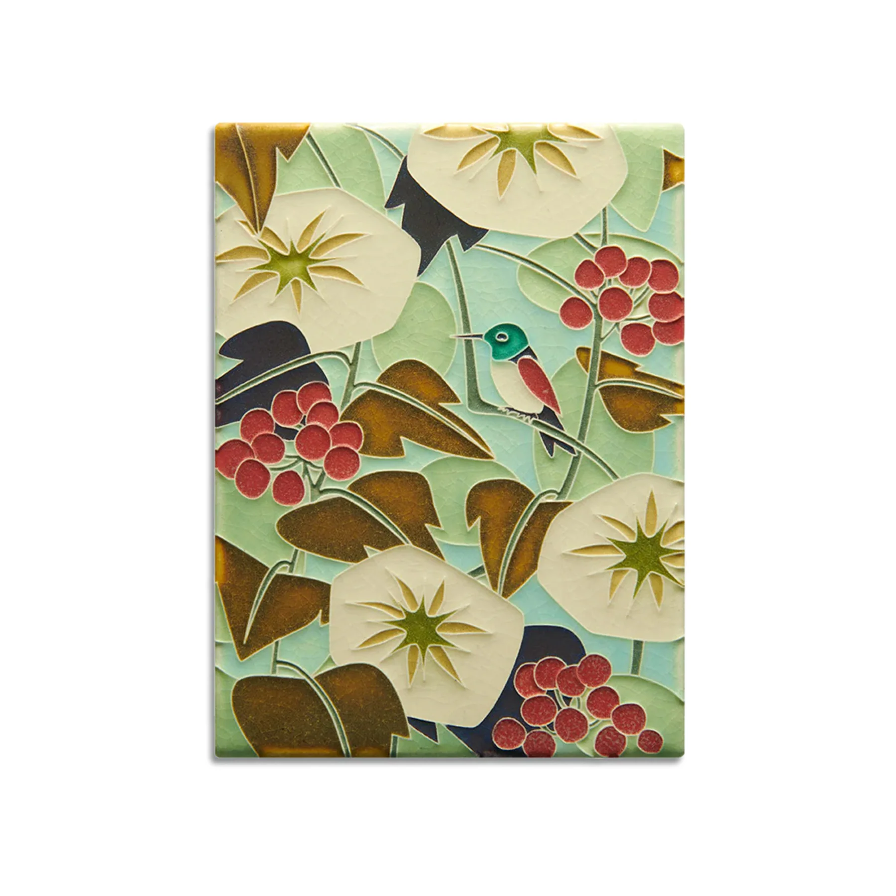 HUMMINGBIRD CREAM — 6 X 8 TILE