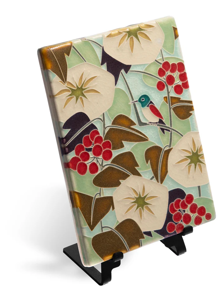HUMMINGBIRD CREAM — 6 X 8 TILE - Image 2