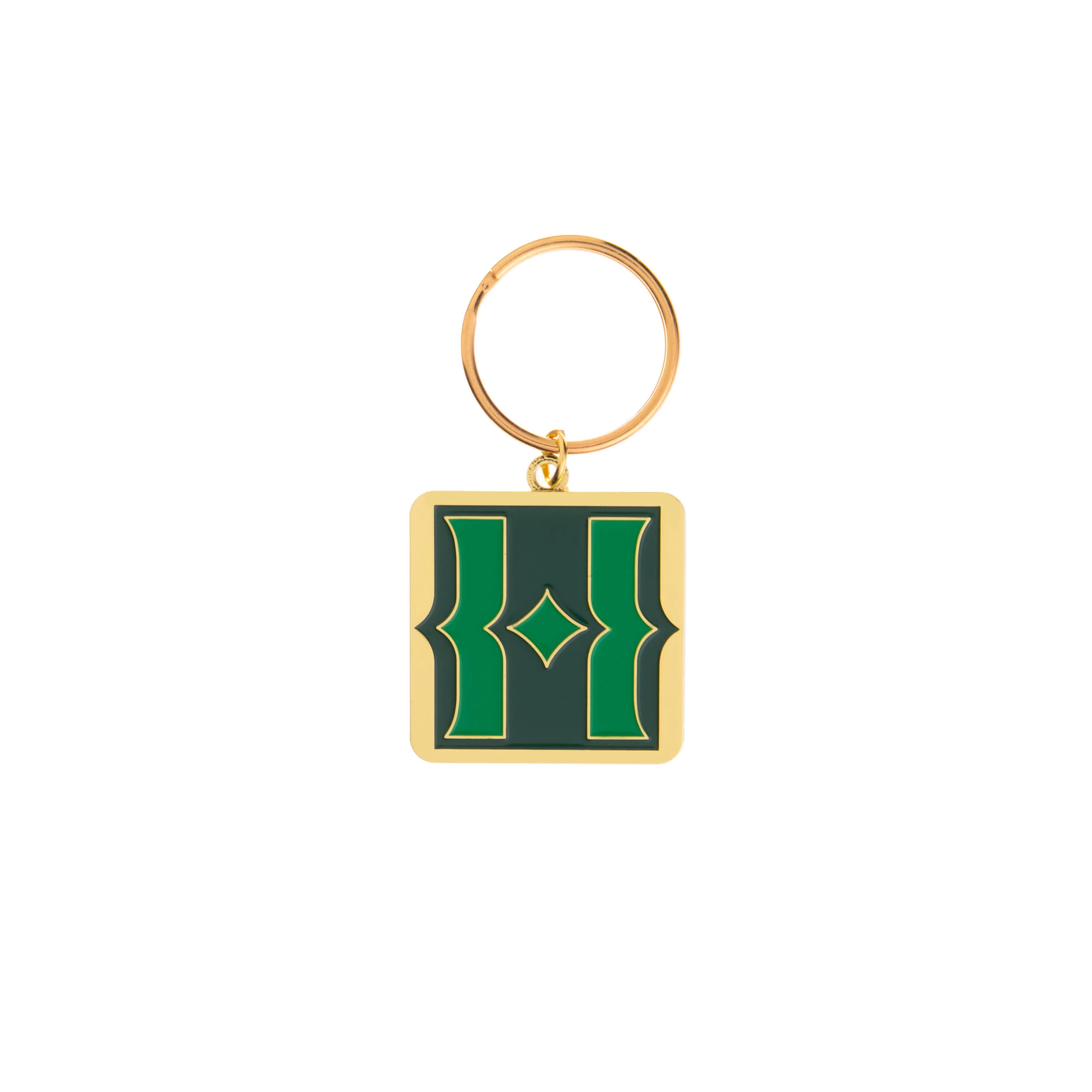 HUNTINGTON H METAL KEYCHAIN