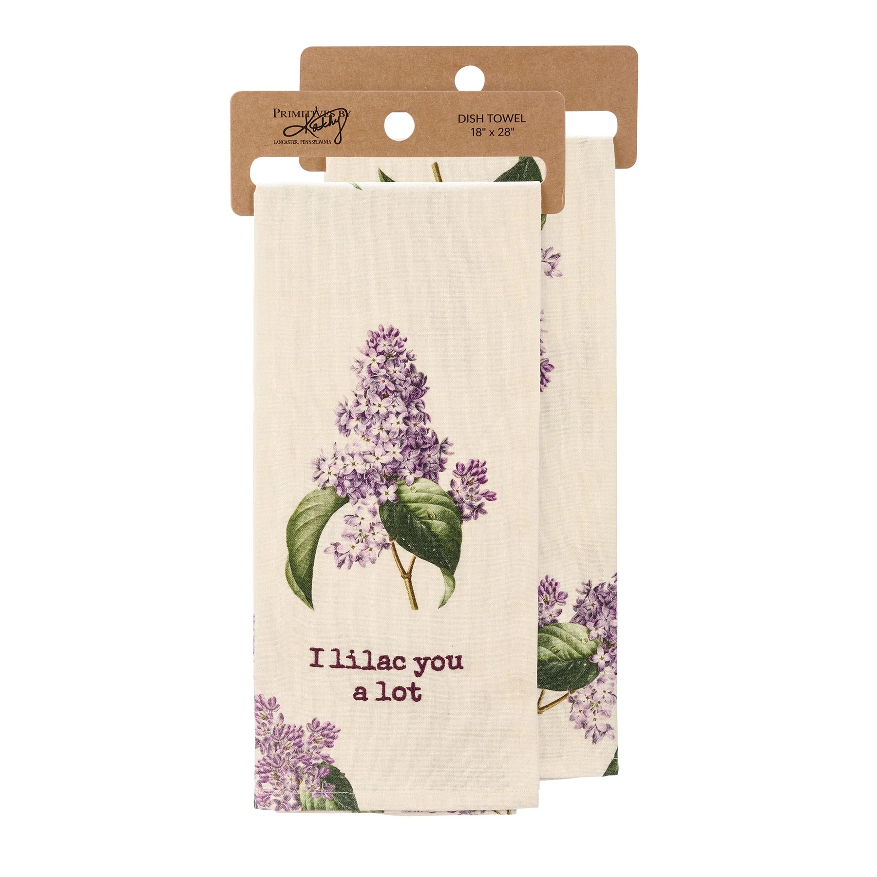 I LILAC YOU A LOT TEA TOWEL - Image 3