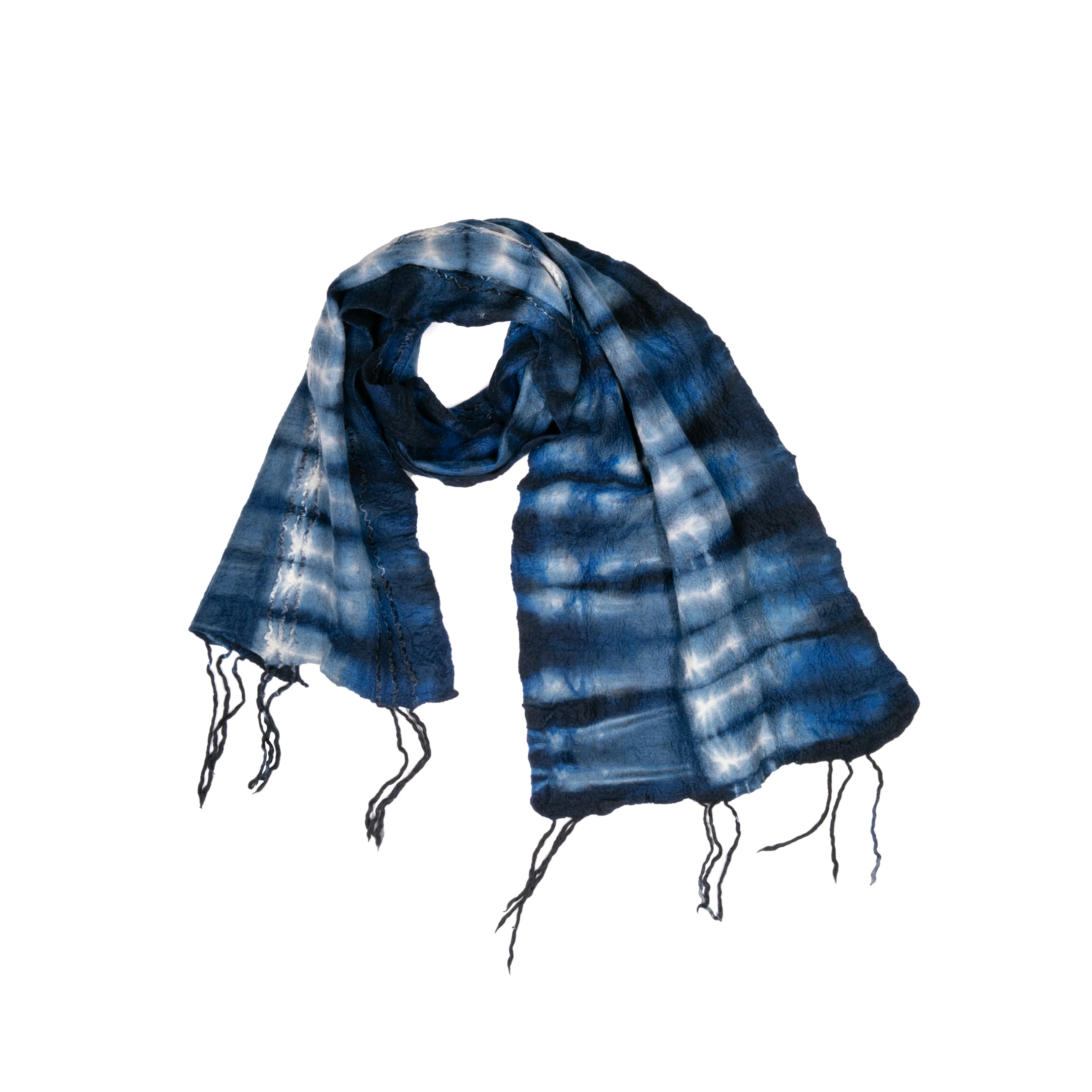 INDIGO WOOL SCARF - Image 2
