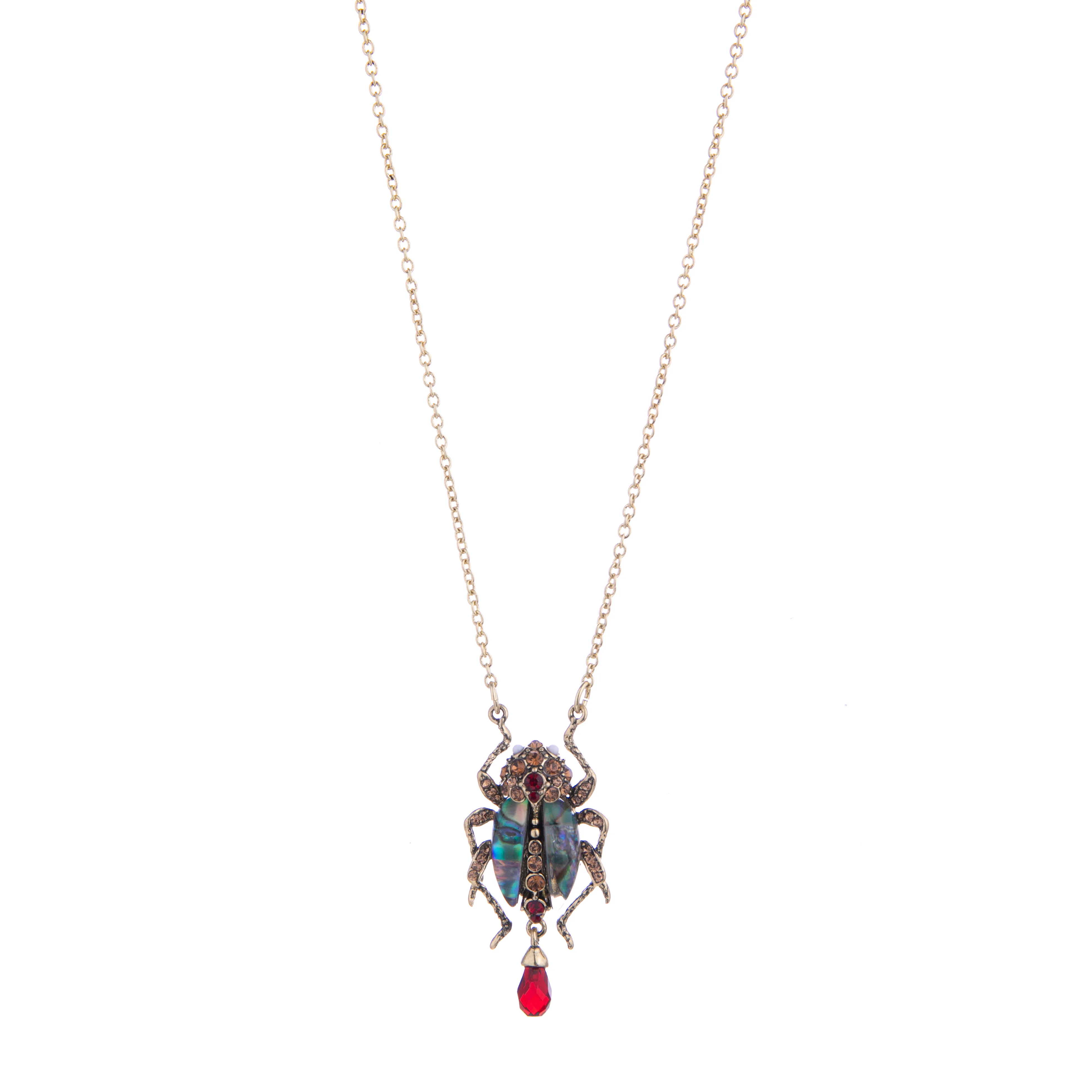 JEWELED BUG PENDANT NECKLACE - Image 3
