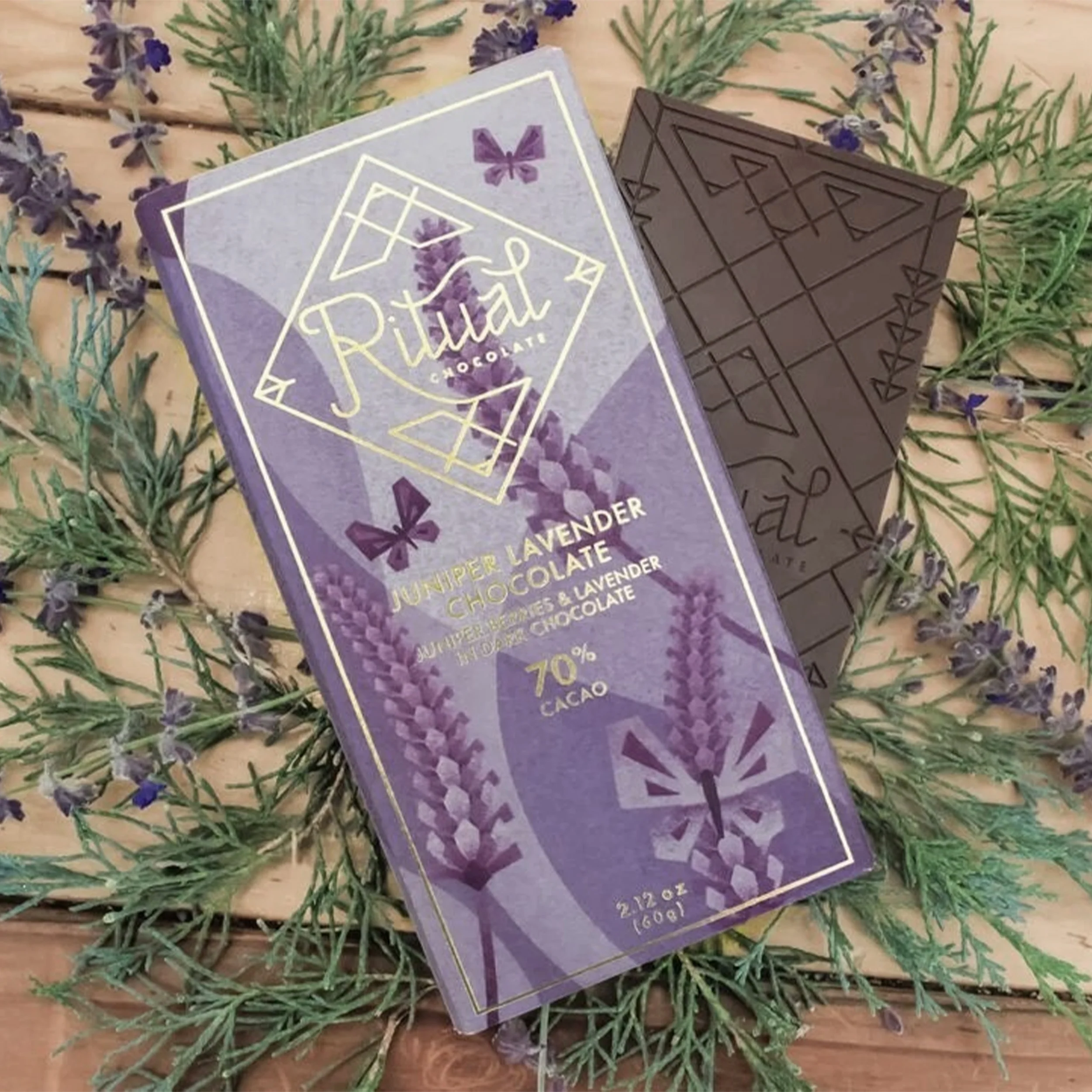 JUNIPER LAVENDER CHOCOLATE BAR - Image 2