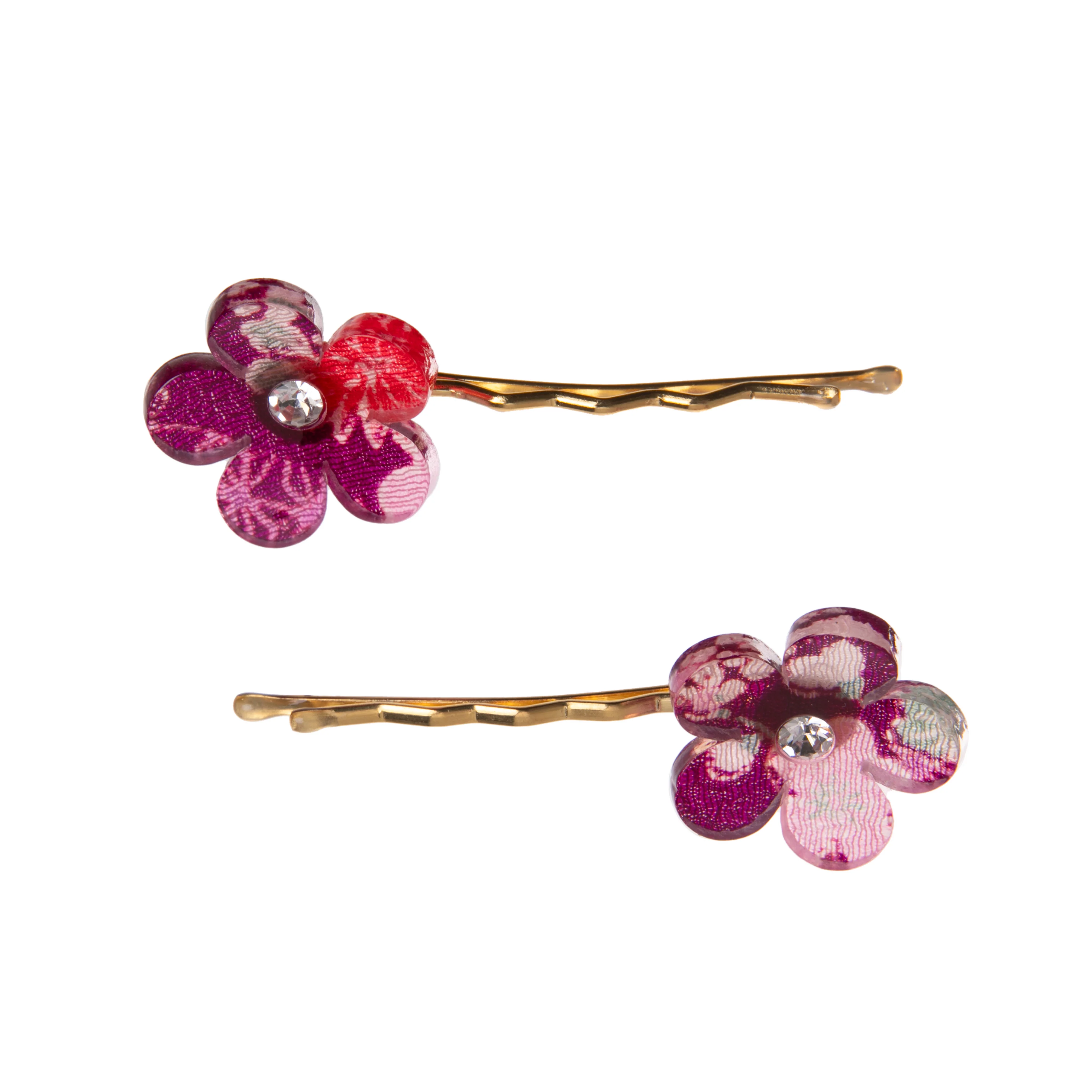 KIMONO SILK HAIRPINS - PURPLE