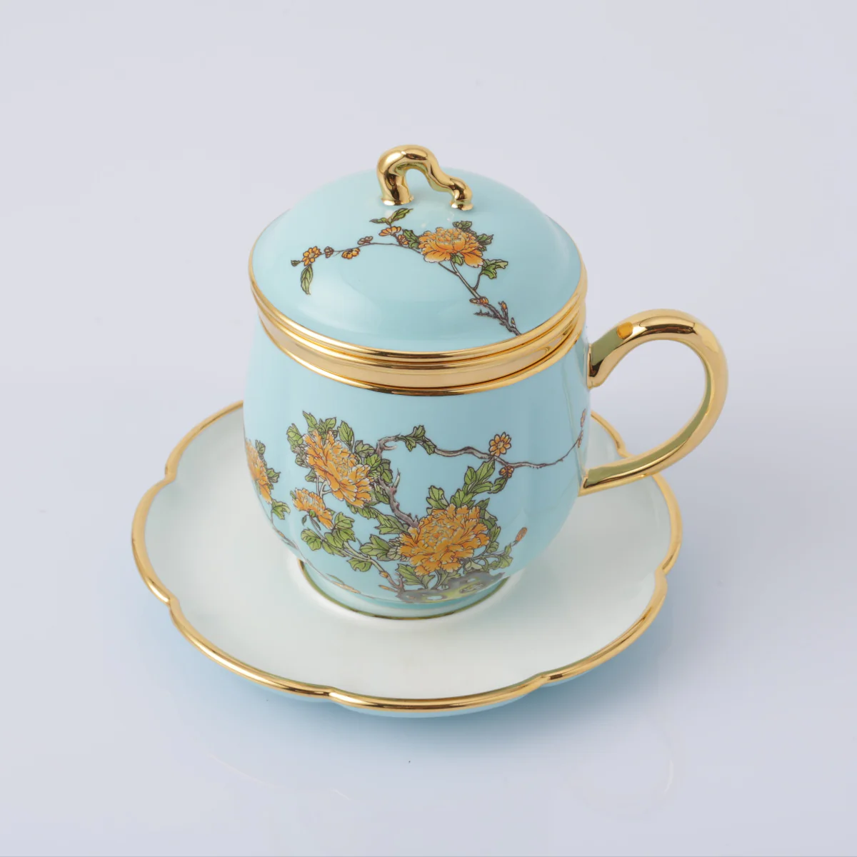 LADY TURQUIOA PEONY FOUR-PIECE MUG - Image 3