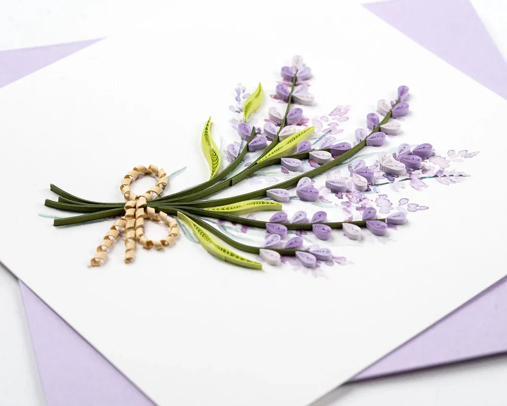 LAVENDER QUILLED NOTECARD - Image 2