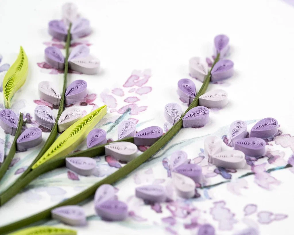 LAVENDER QUILLED NOTECARD - Image 3
