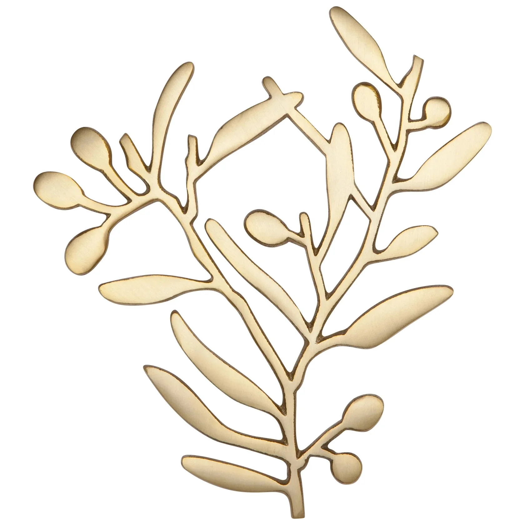 LEAF BRANCH TRIVET - MATTE GOLD