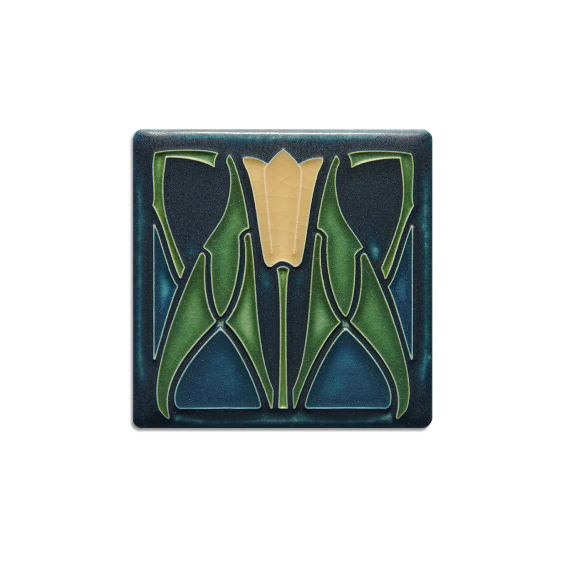 LOTUS FLOWER INDIGO — 4 X 4 TILE
