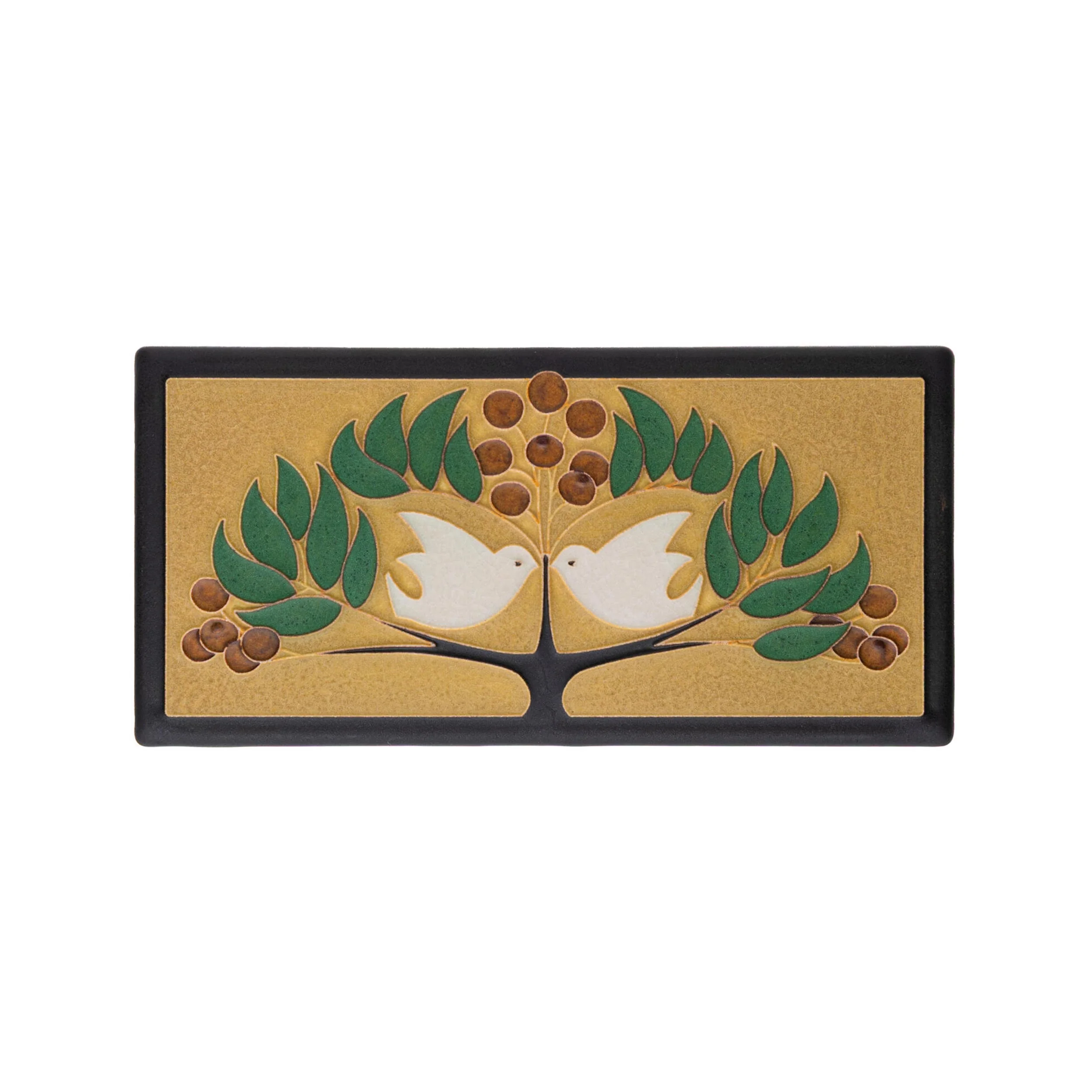 LOVEBIRDS TILE - GREEN OAK