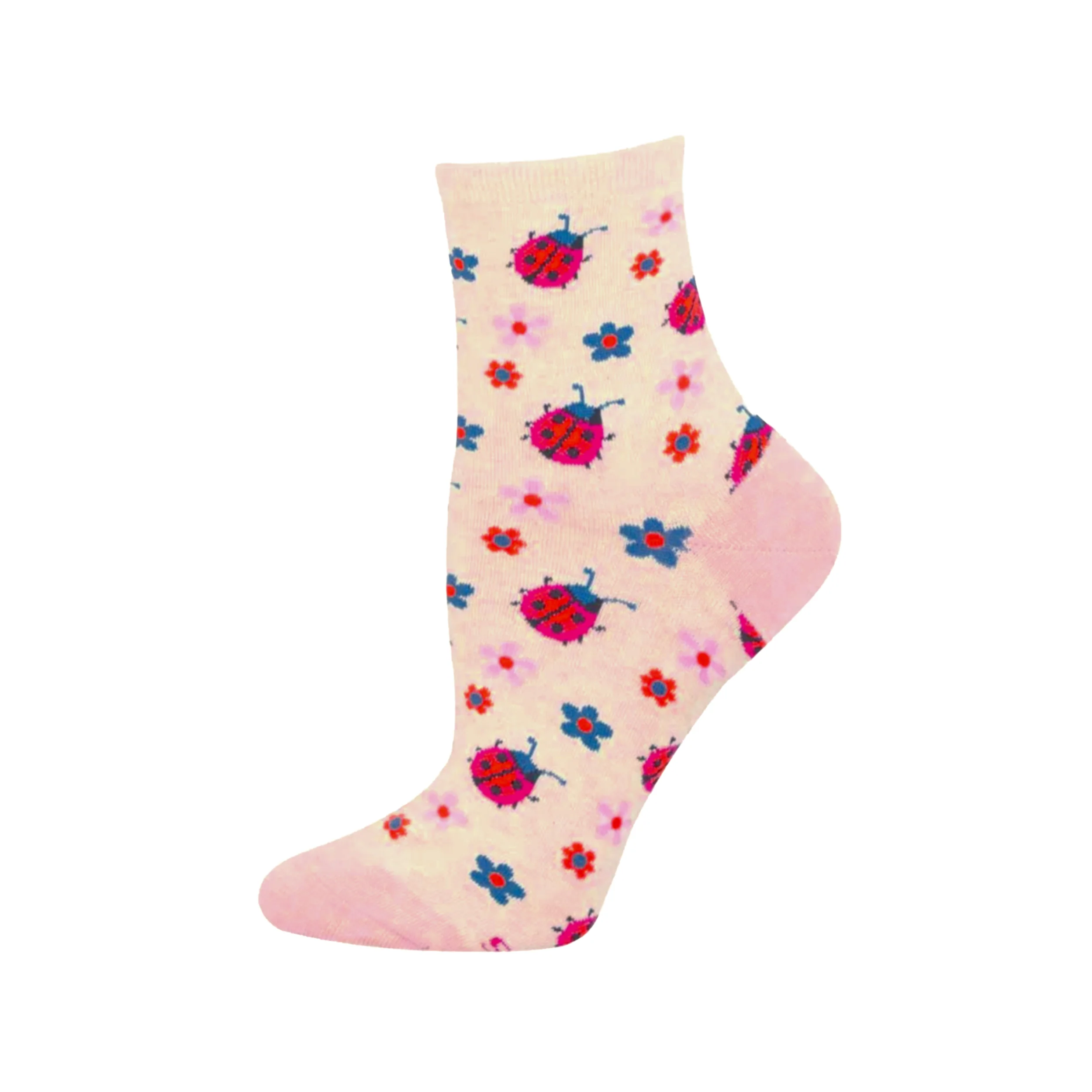 LUCK BE MY LADY SOCKS - IVORY PINK