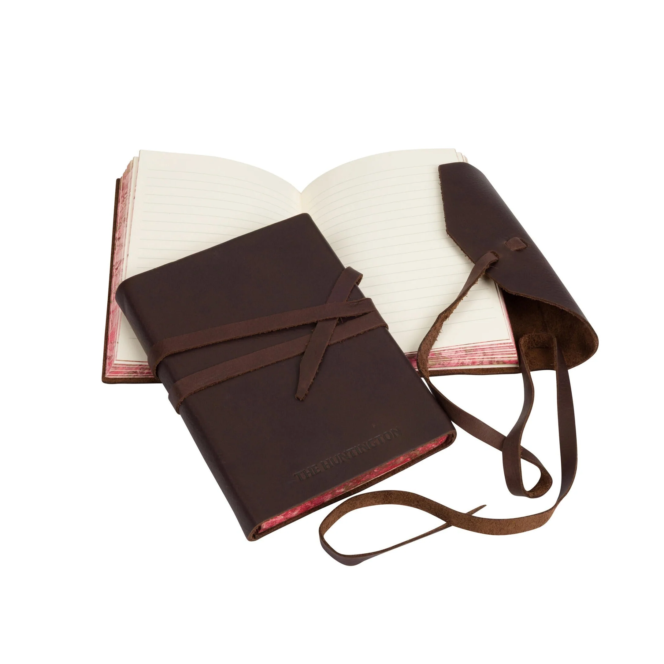 MARBLED EDGE ITALIAN LEATHER JOURNAL