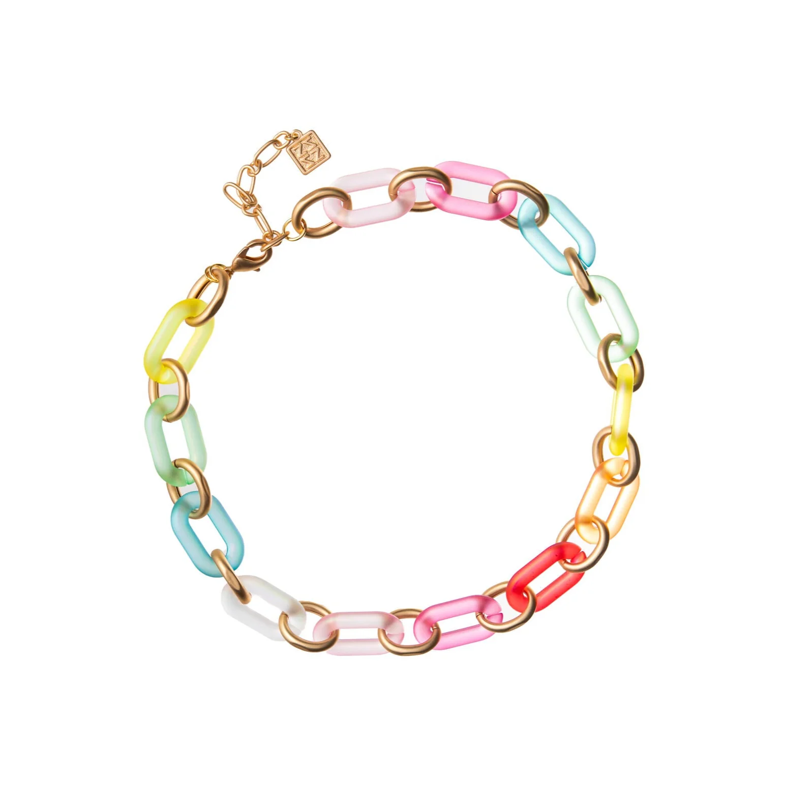 MULTICOLORED LINK NECKLACE